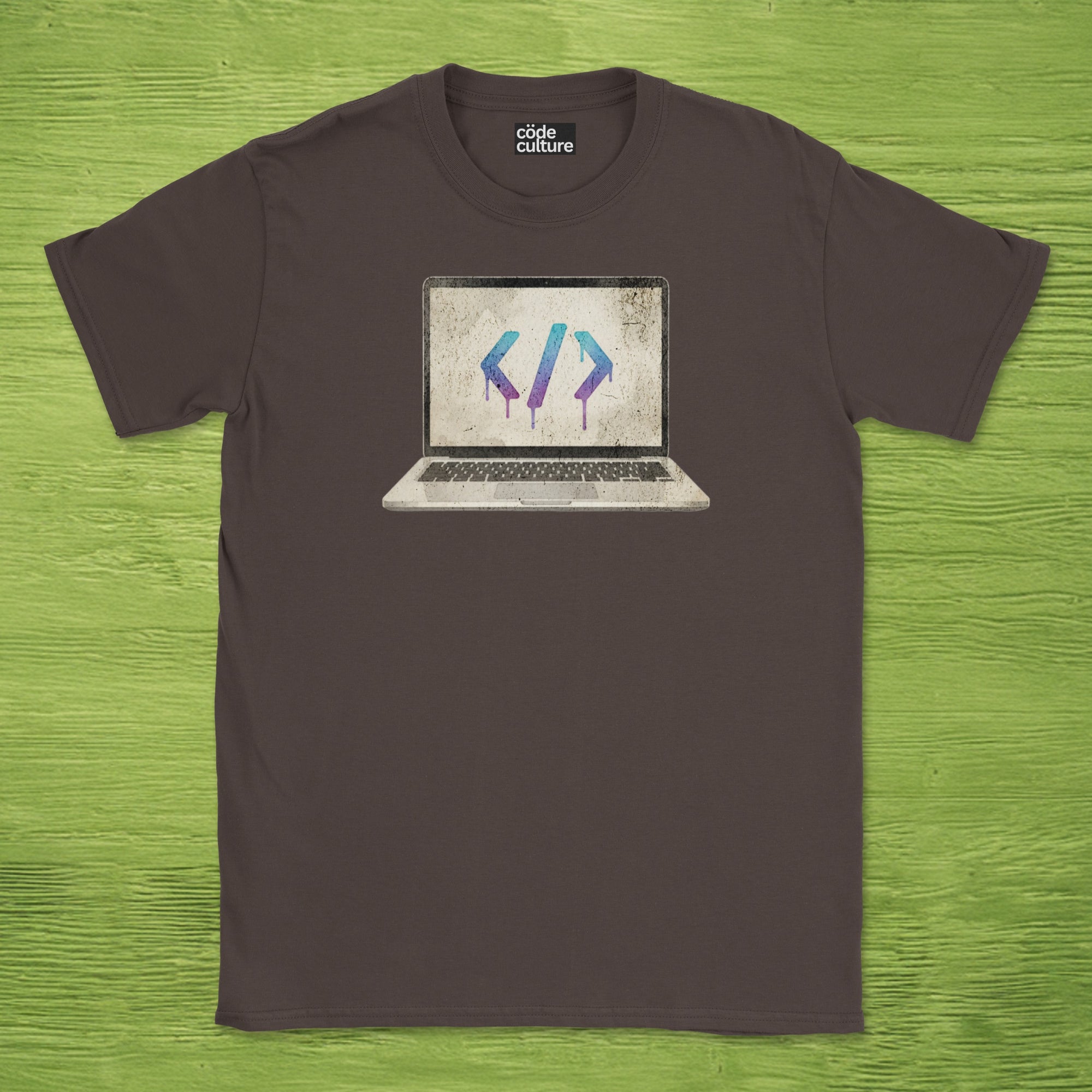 watercolor laptop shirt