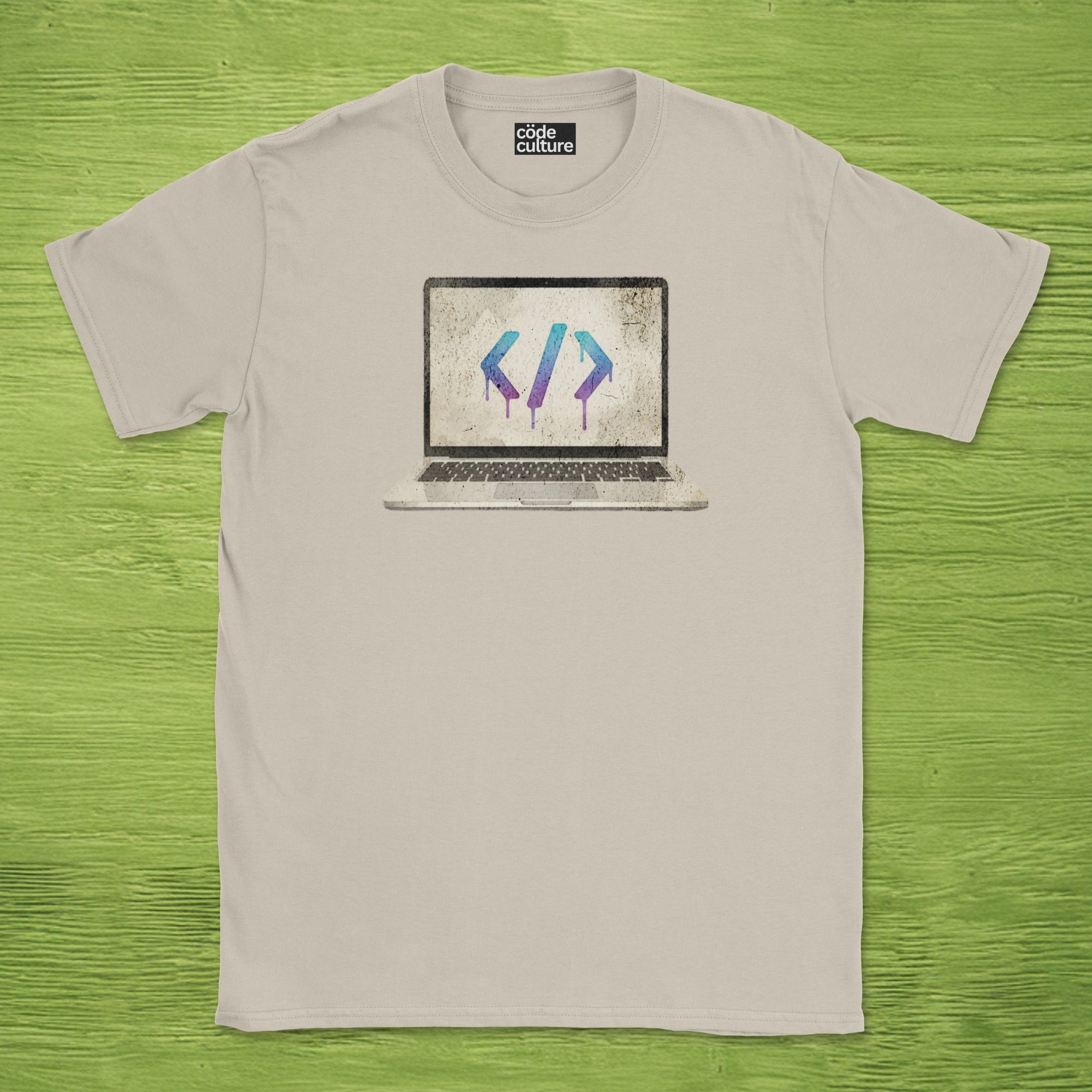 watercolor laptop shirt