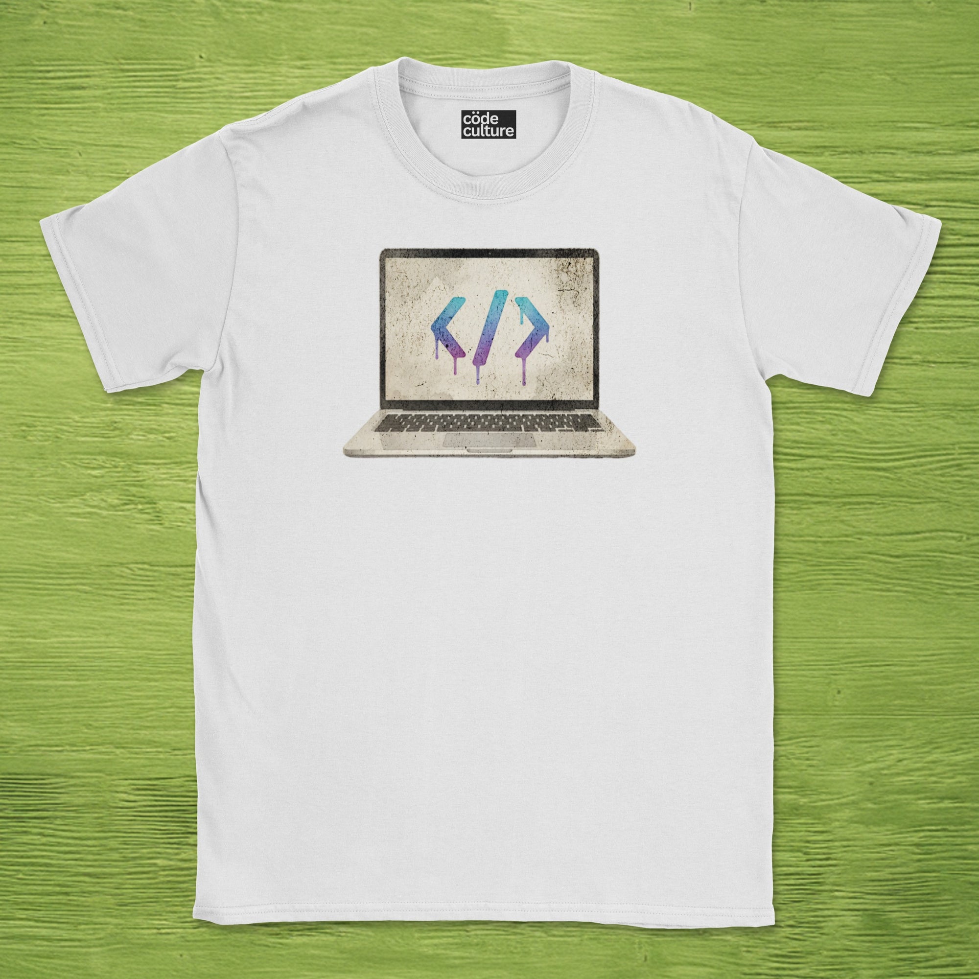 watercolor laptop shirt