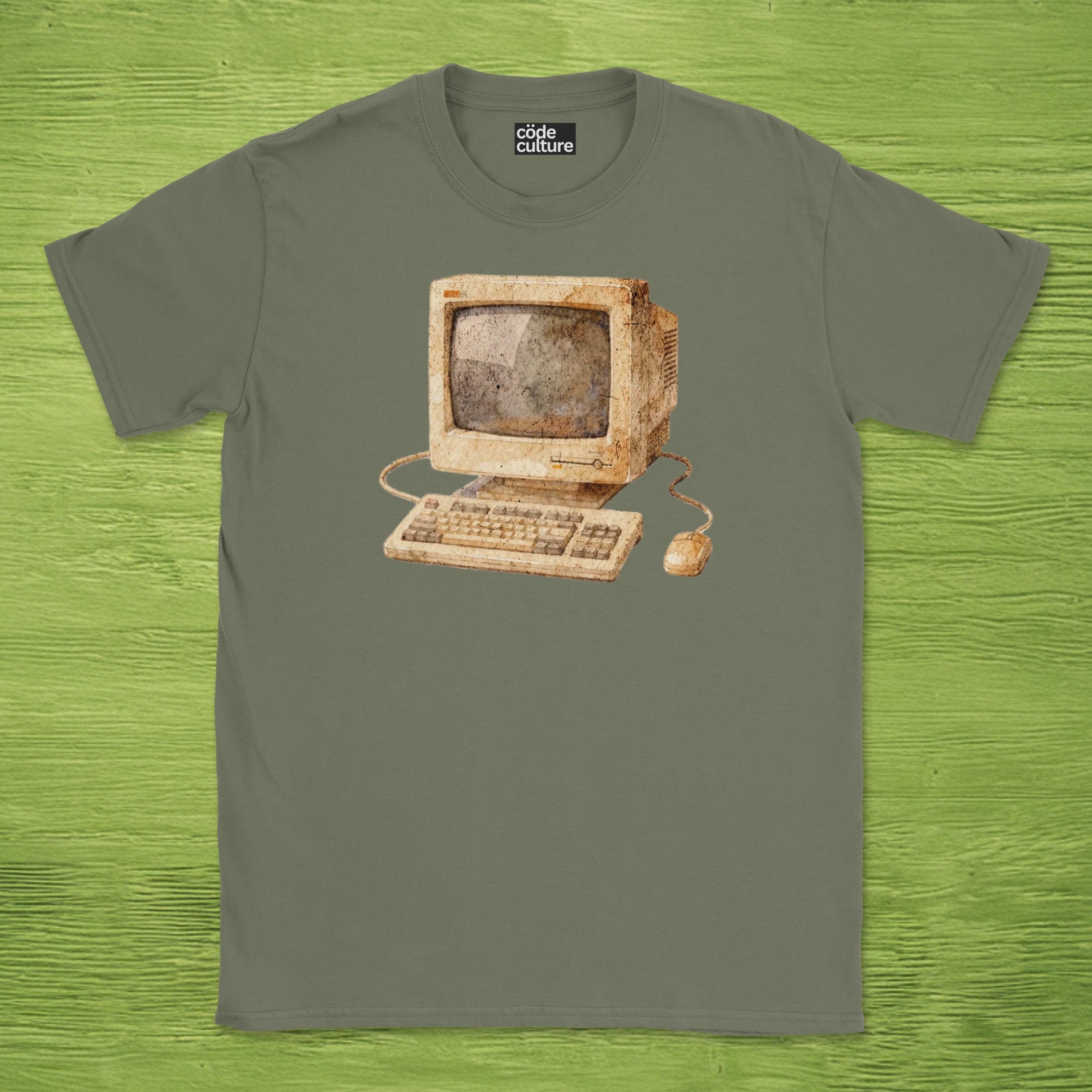 watercolor computer shirt