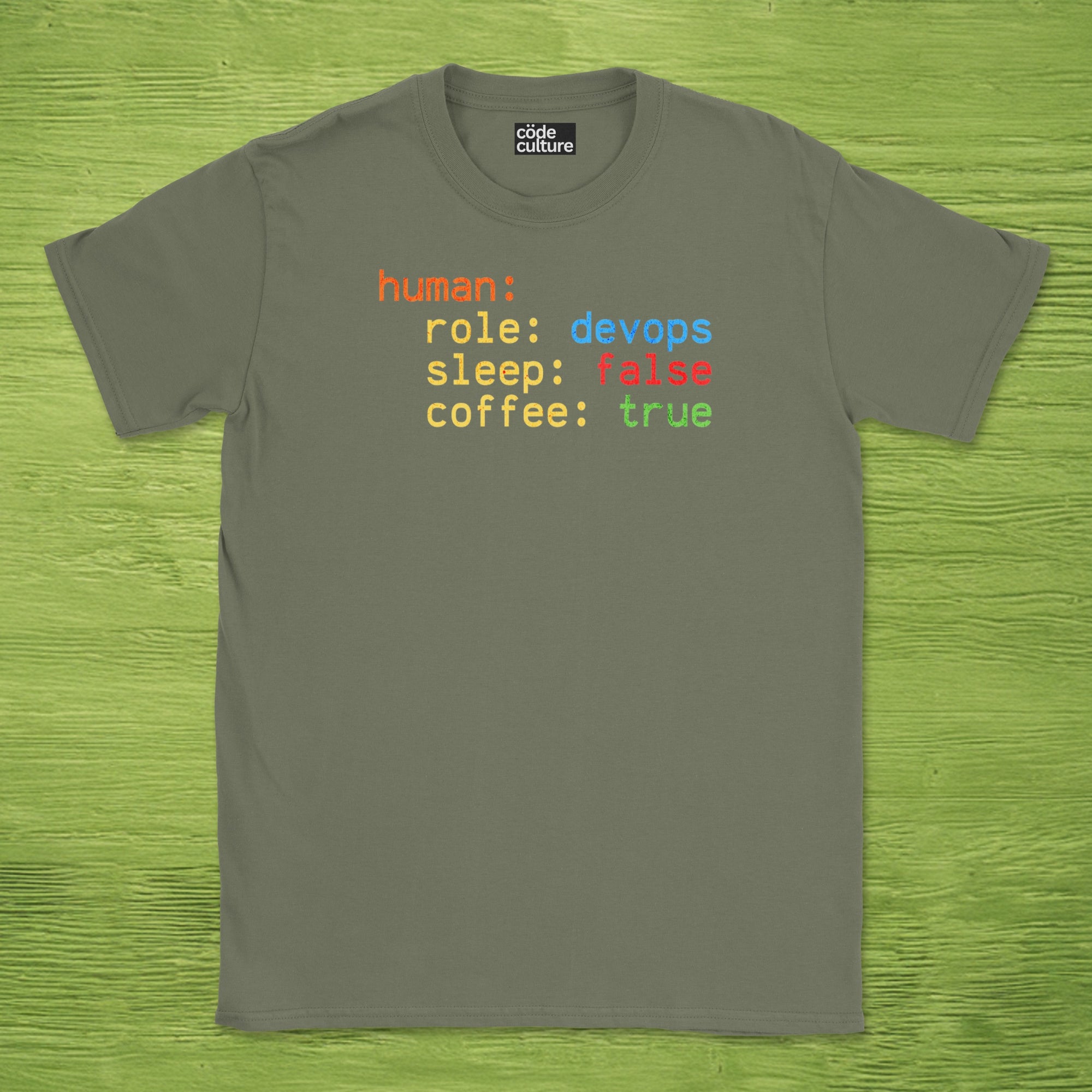 human devops json shirt