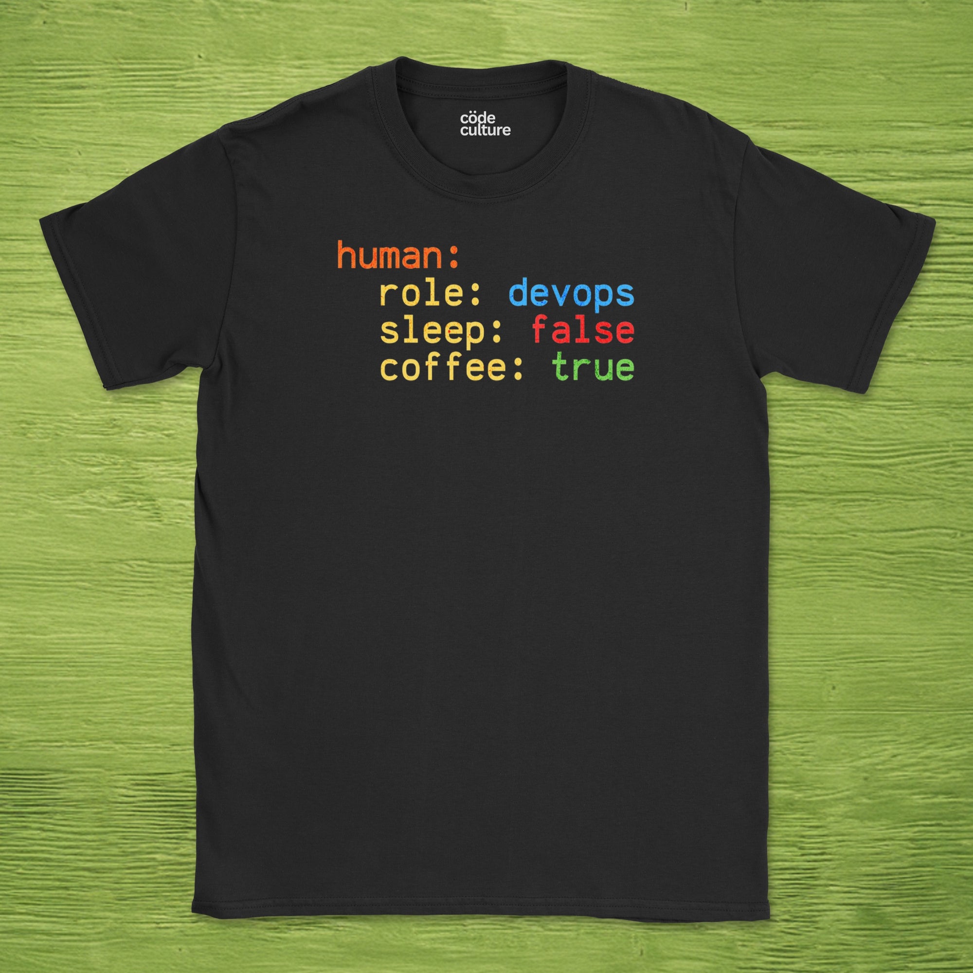human devops json shirt