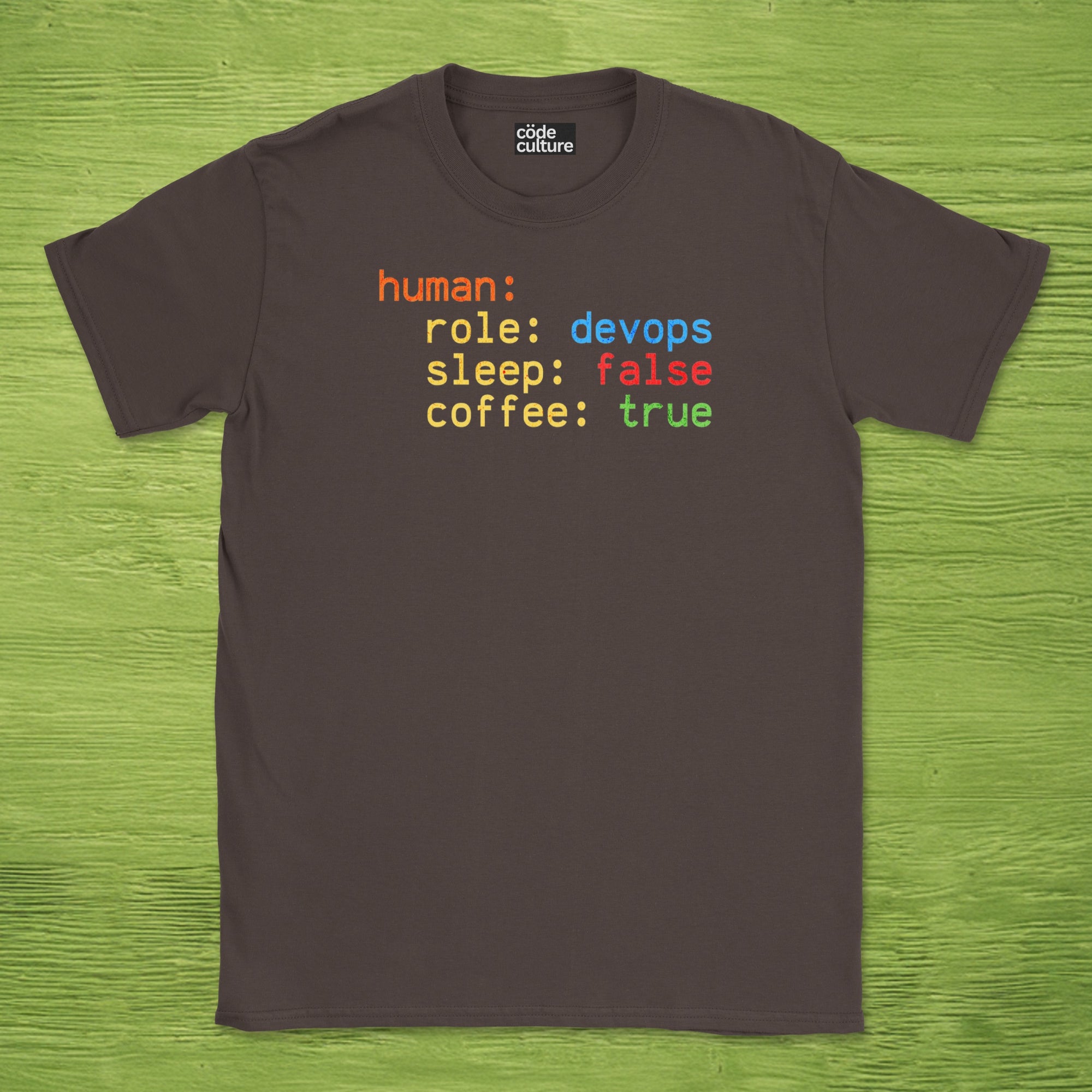 human devops json shirt