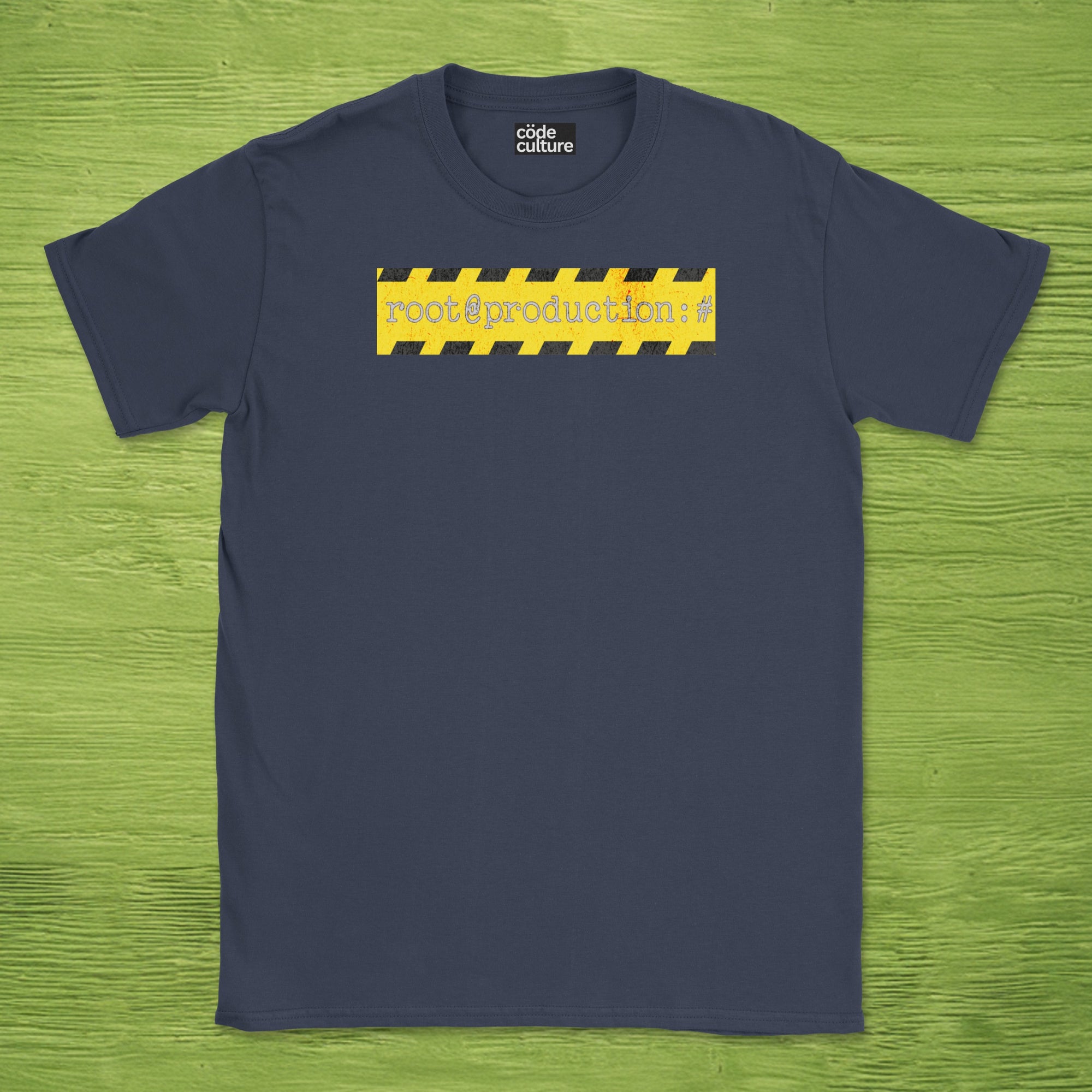 root production code warning shirt