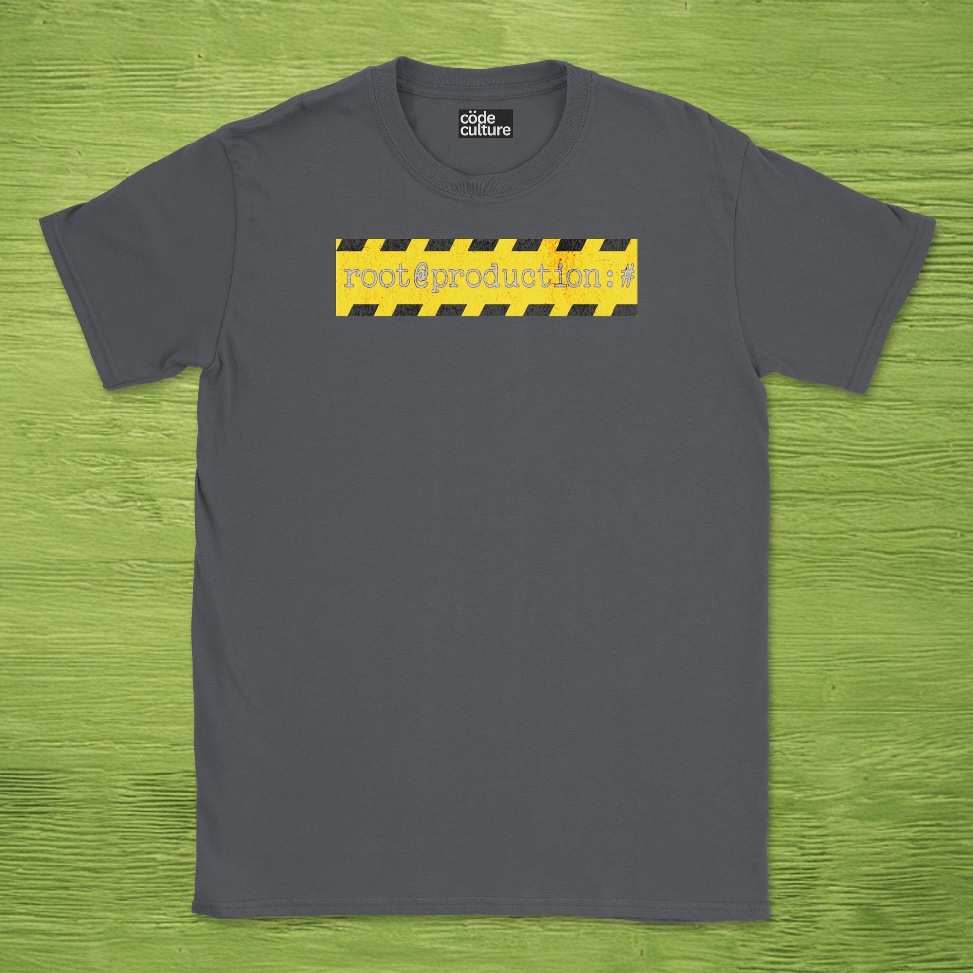 root production code warning shirt