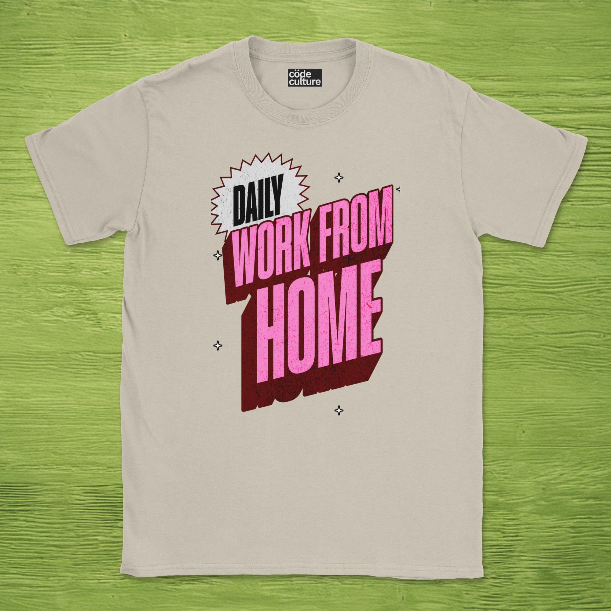 work from home daily text shirt