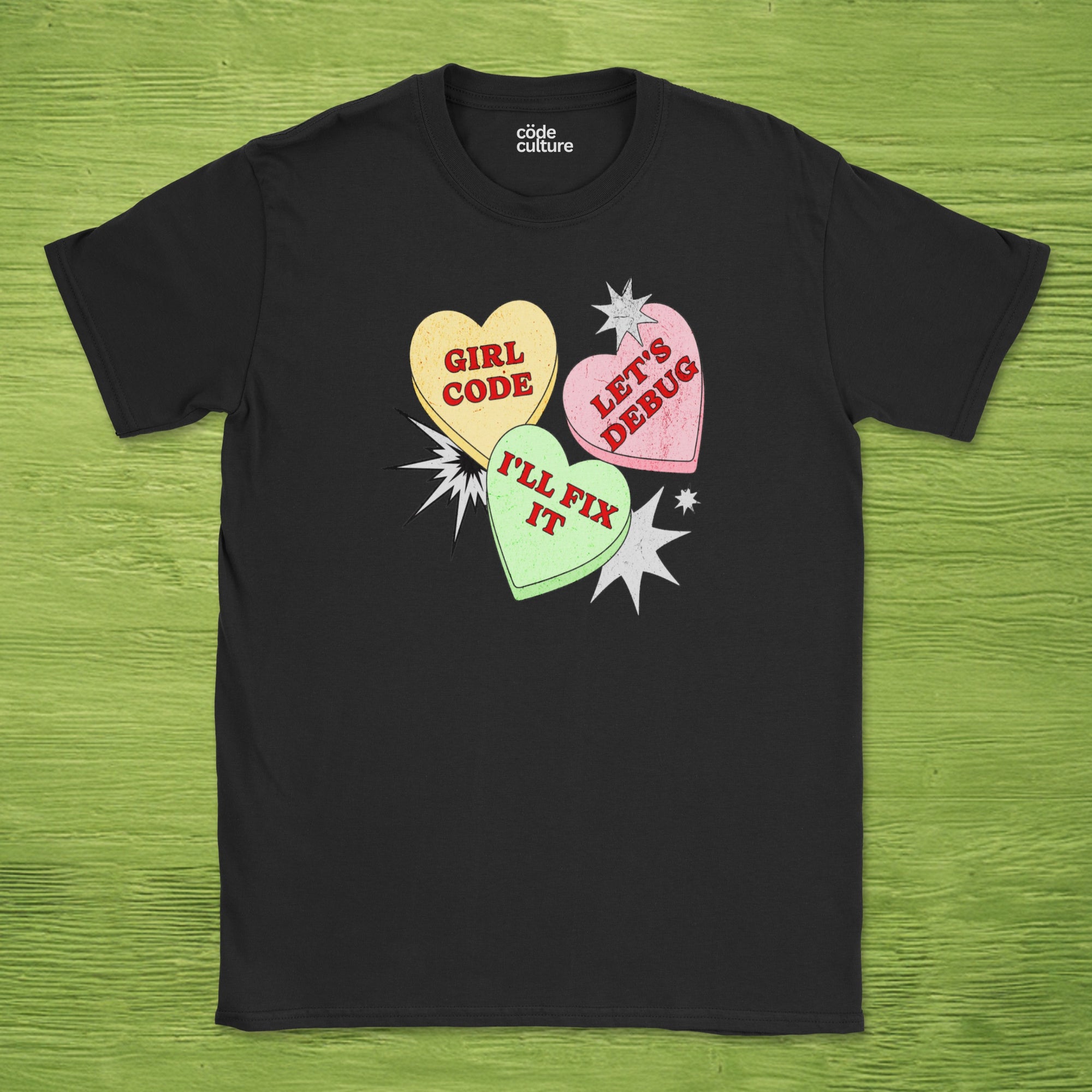 girl code hearts shirt