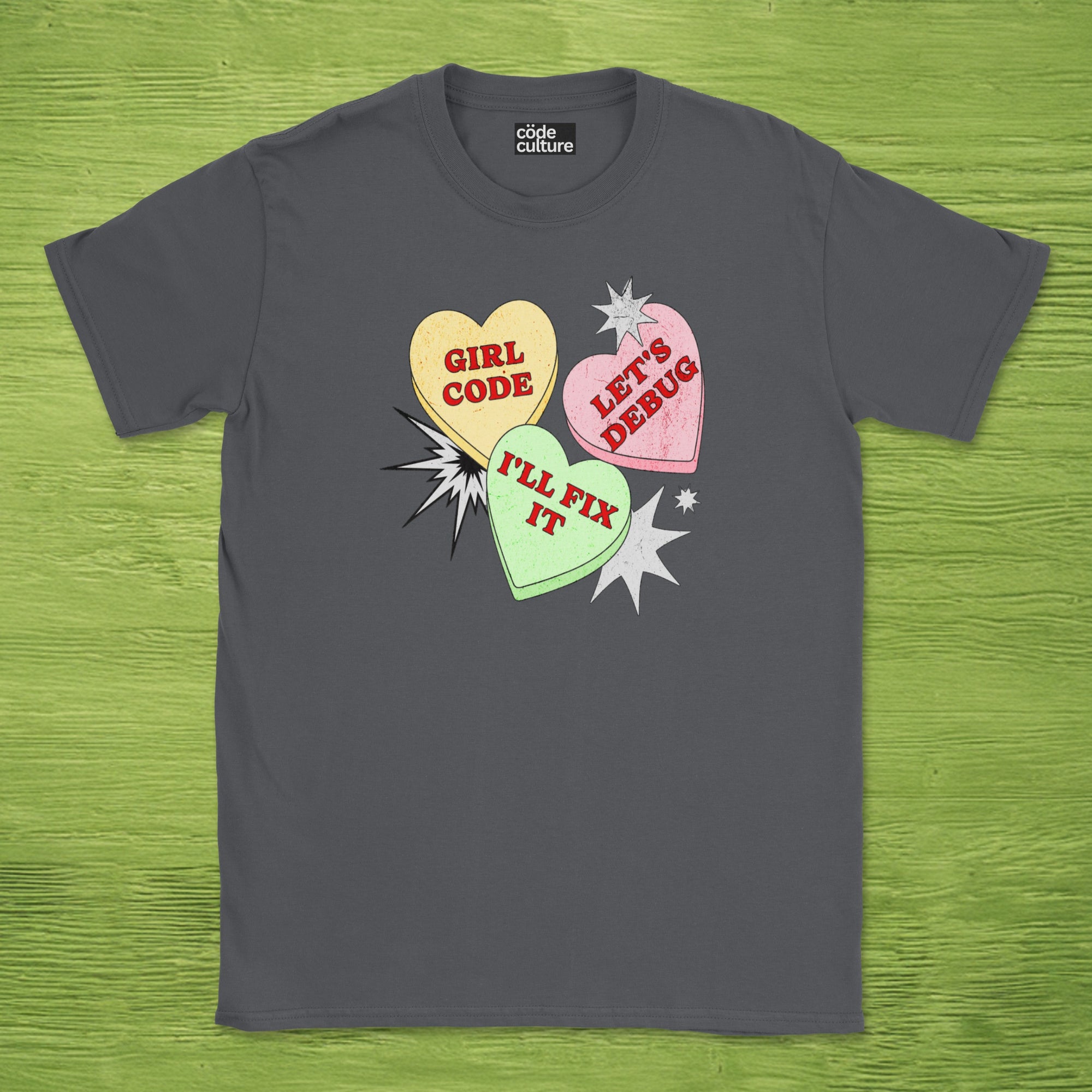 girl code hearts shirt