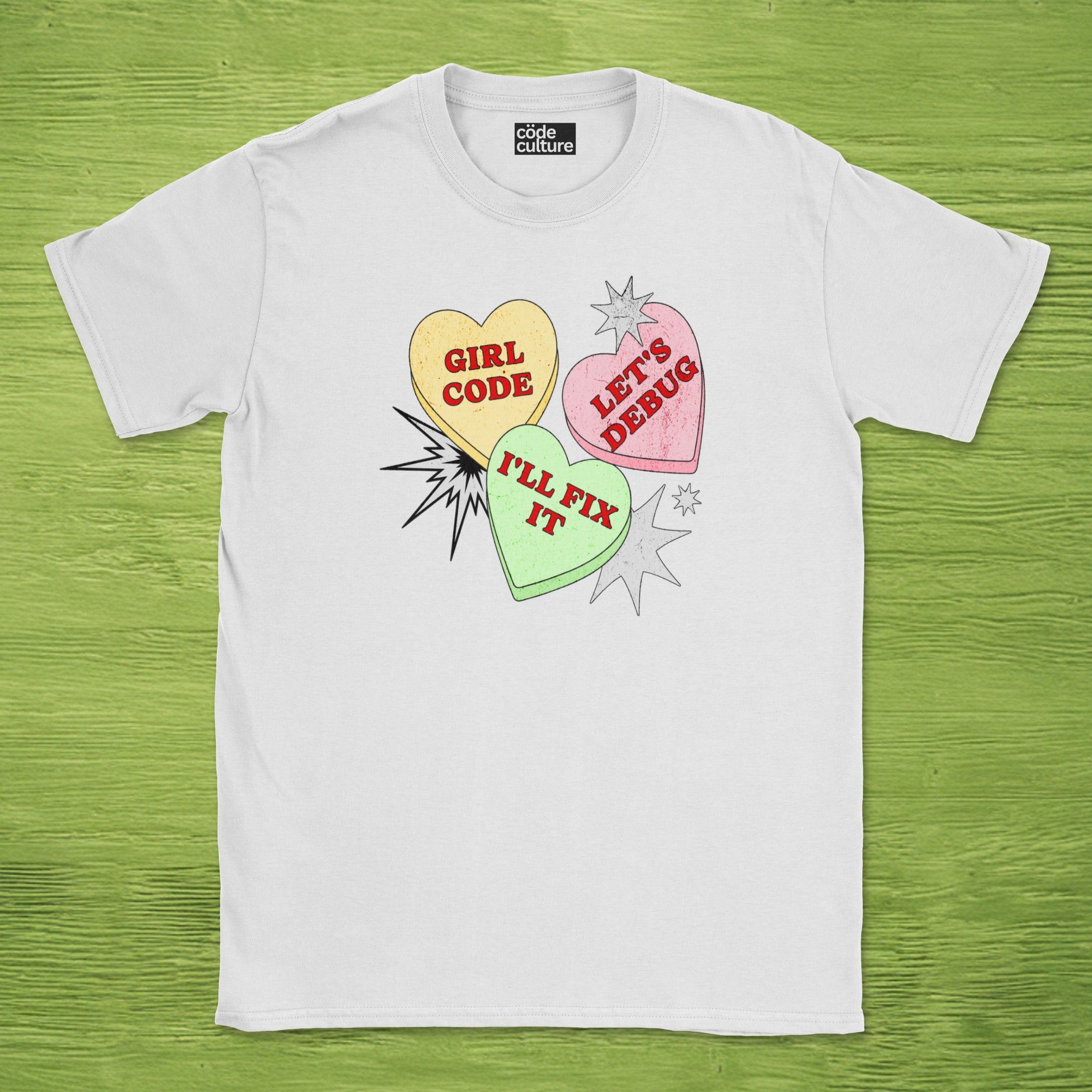 girl code hearts shirt