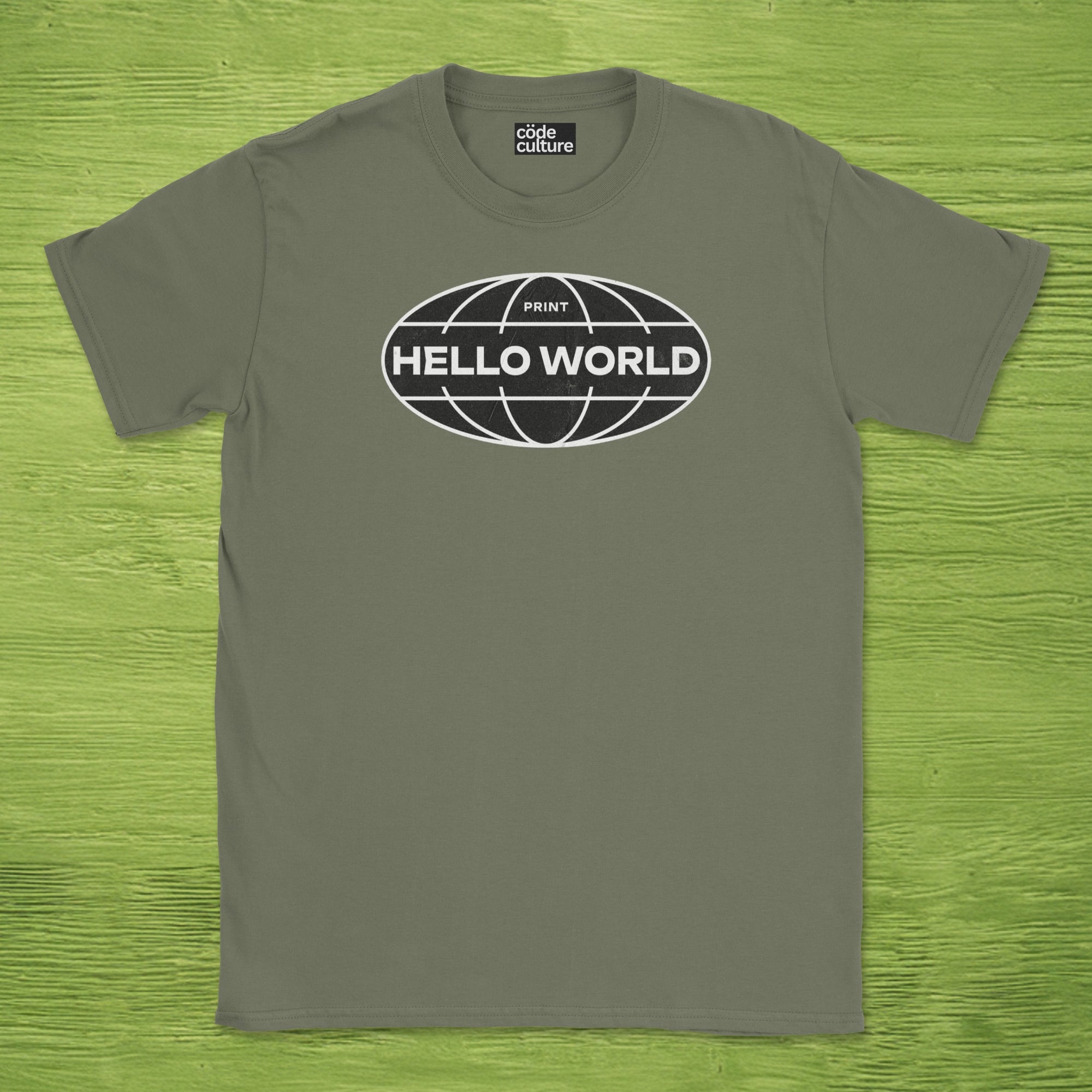print hello world street shirt