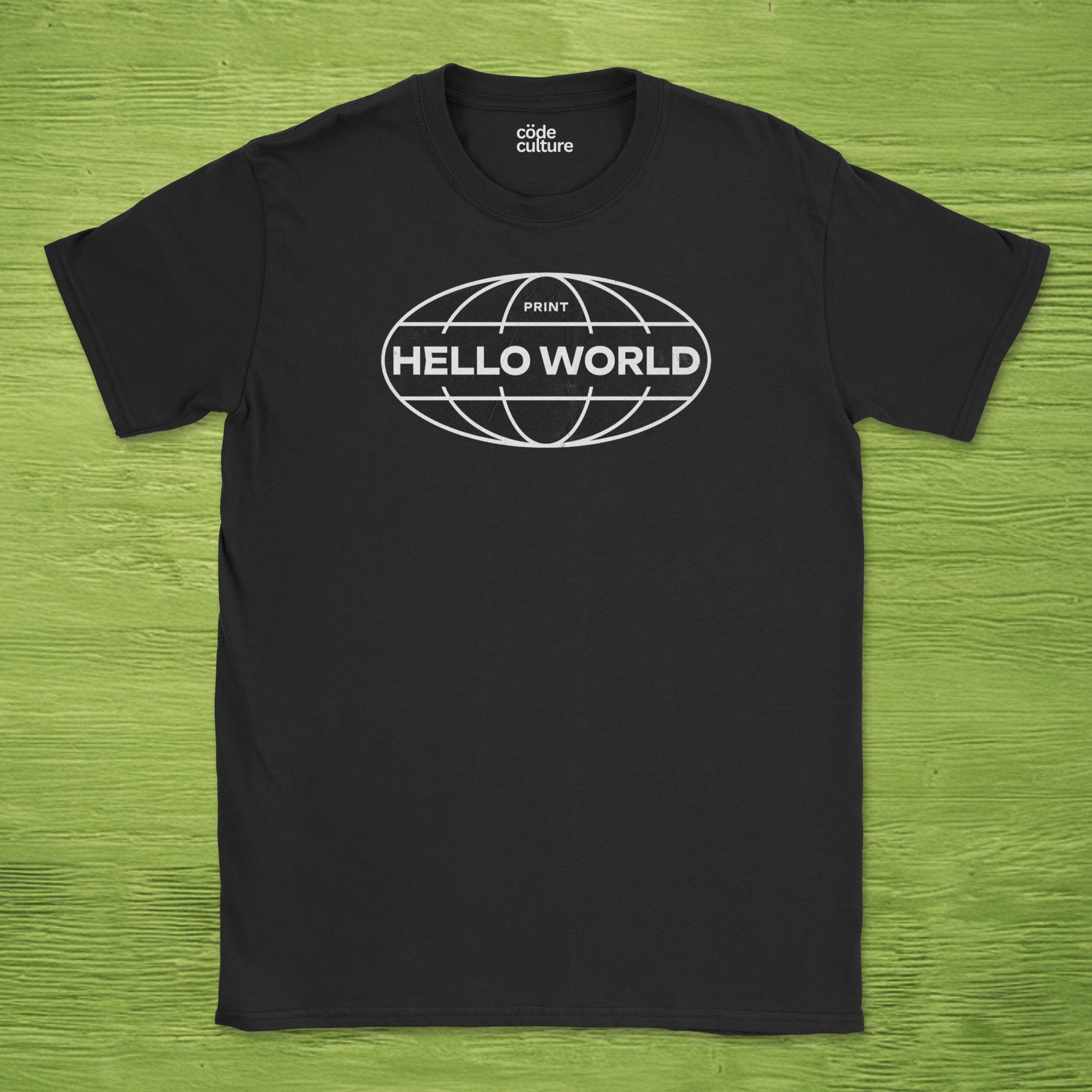 print hello world street shirt