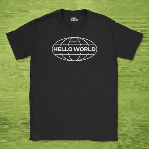 print hello world street shirt