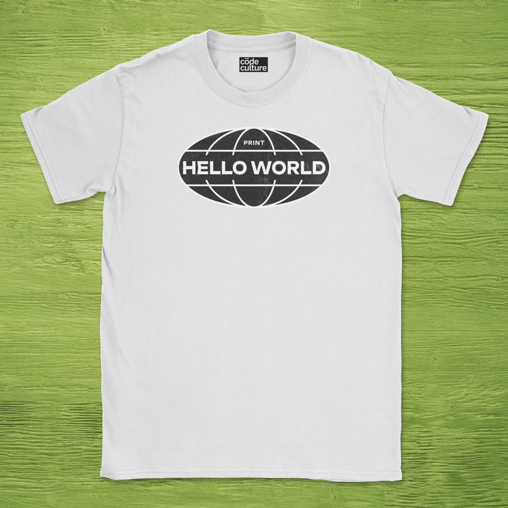 print hello world street shirt