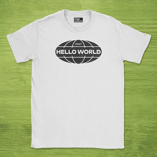 print hello world street shirt