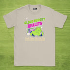 Code Culture cloud budget reality shirt funny programmer T-Shirt in Sand — Code Culture developer clothing