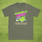 Code Culture cloud budget reality shirt funny programmer T-Shirt in Military Green — Code Culture developer clothing