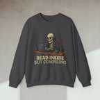 Code Culture dead inside but compiling sweatshirt funny programmer Sweatshirt in S — Code Culture developer clothing