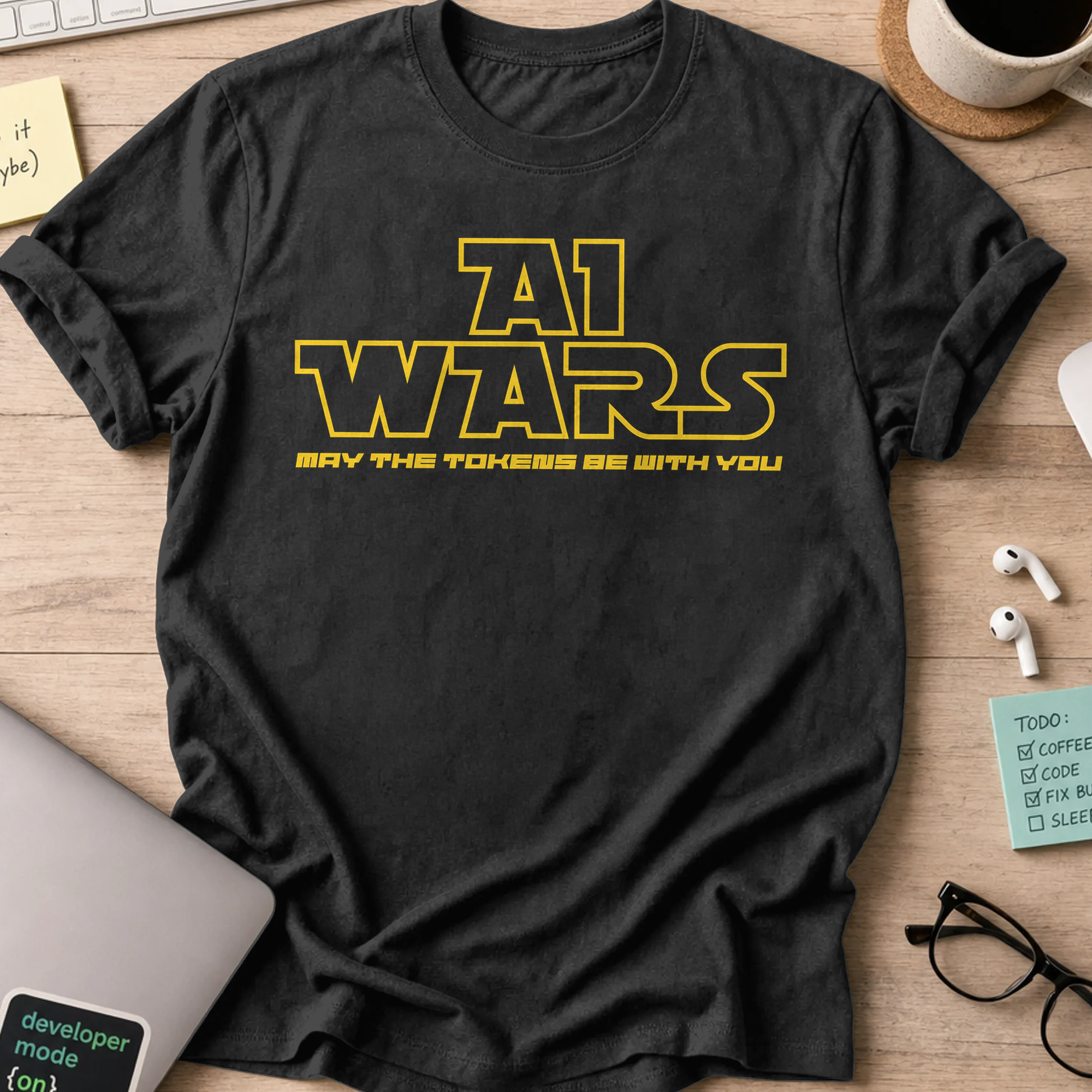 AI Wars May The Tokens Be With You Shirt - Black