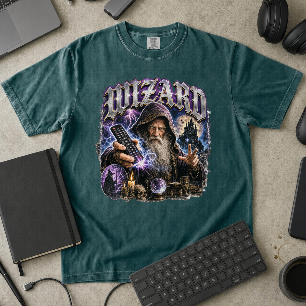 Nerd Collection Artwork 020 Premium Shirt - Blue Spruce mockup