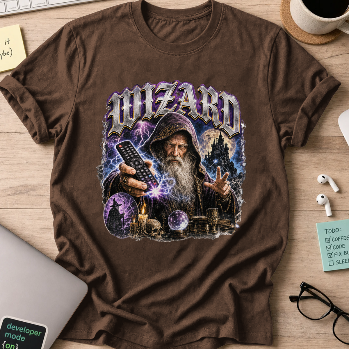 Nerd Collection Artwork 020 Shirt - Dark Chocolate mockup