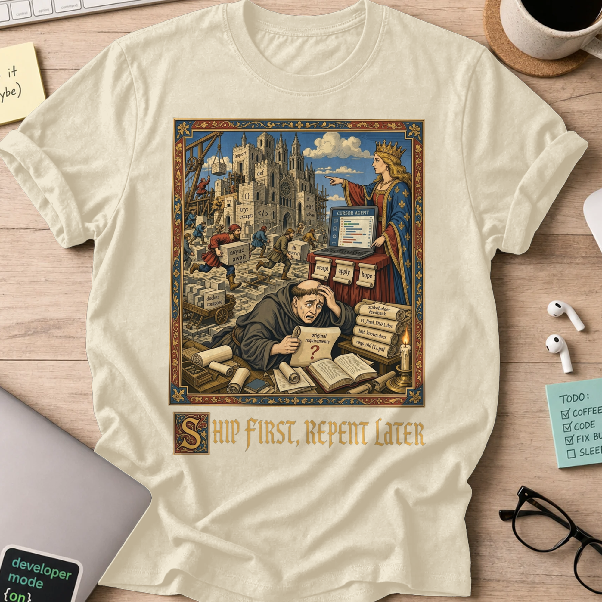 Ship First Repent Later Shirt — Natural