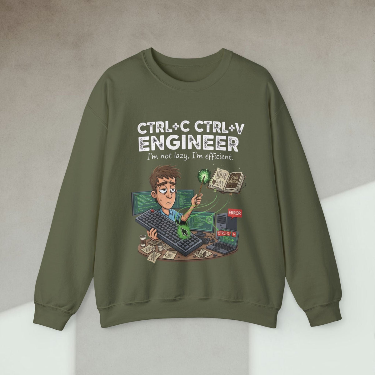 Code Culture ctrl c ctrl v engineer sweatshirt funny programmer Sweatshirt in S — Code Culture developer clothing