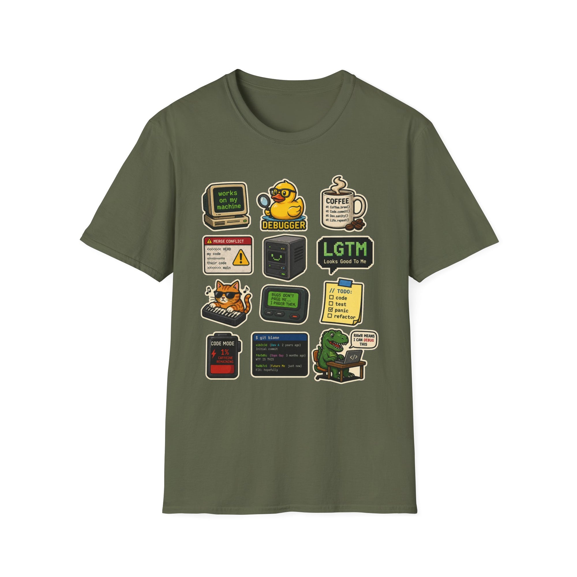 Works On My Machine Retro Sticker Shirt
