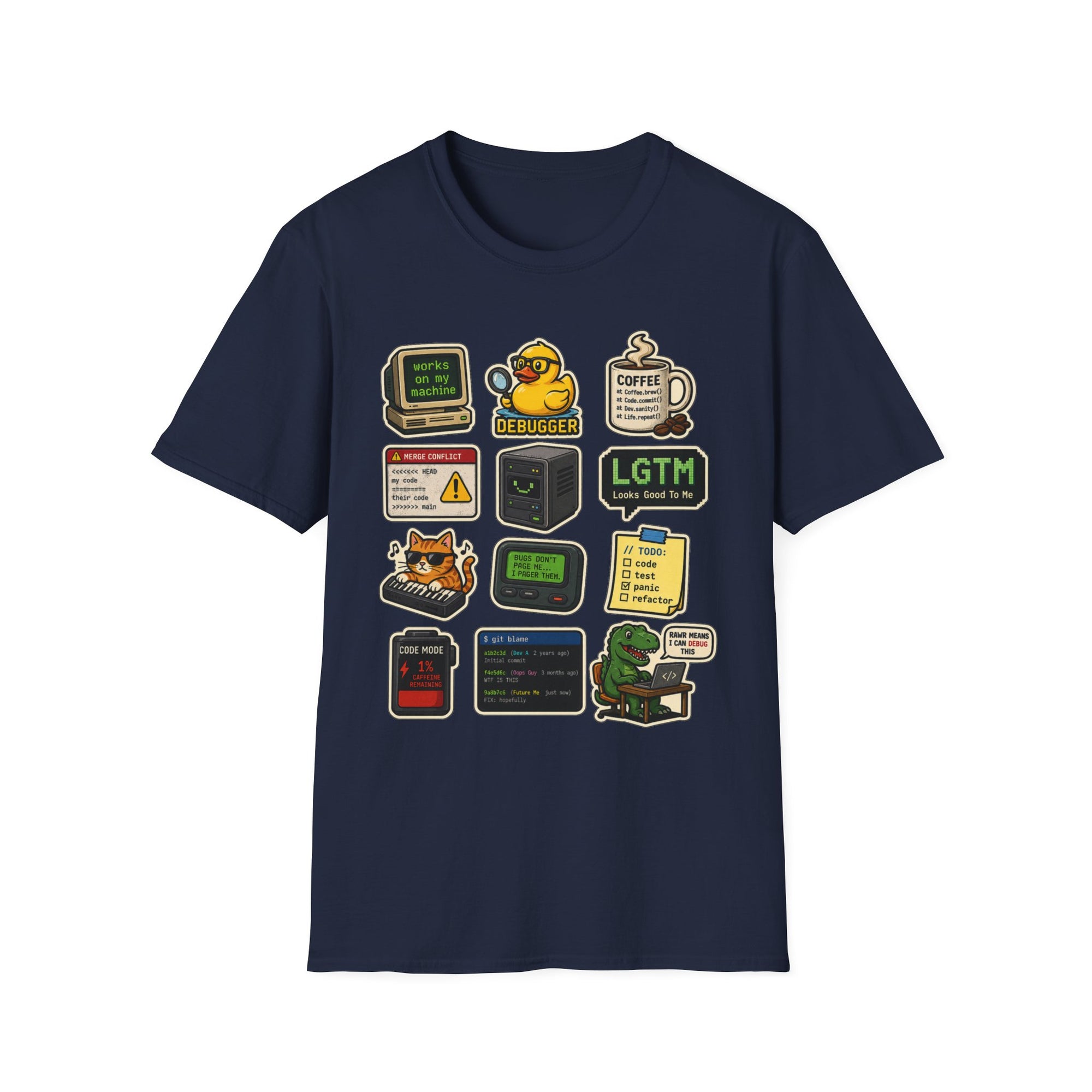 Works On My Machine Retro Sticker Shirt