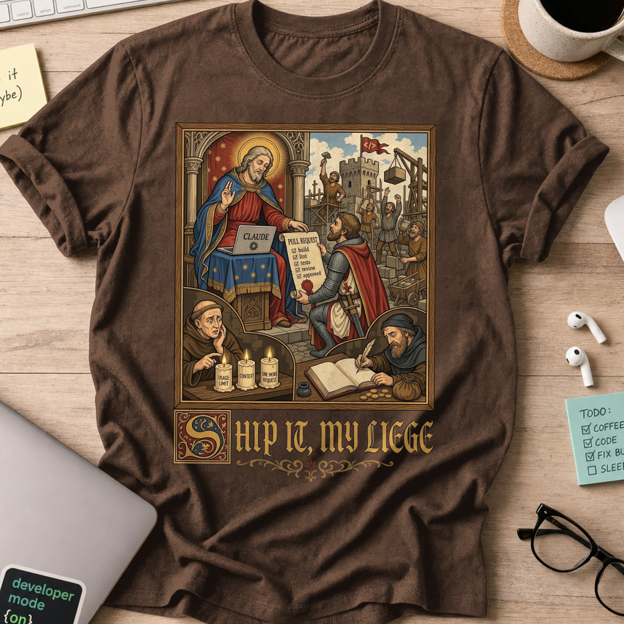 Ship It My Liege Shirt — Dark Chocolate