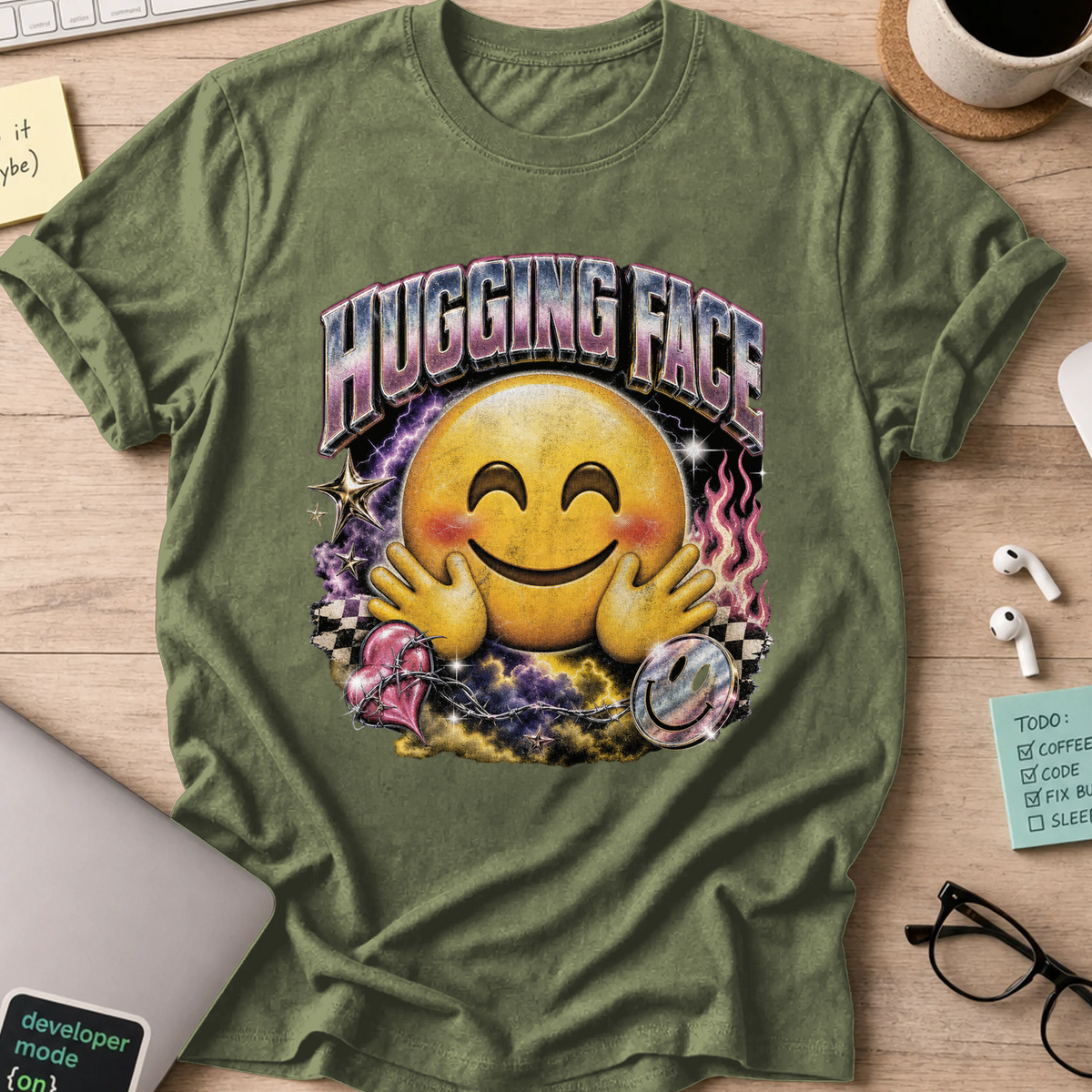 Nerd Collection Artwork 021 Shirt - Military Green mockup