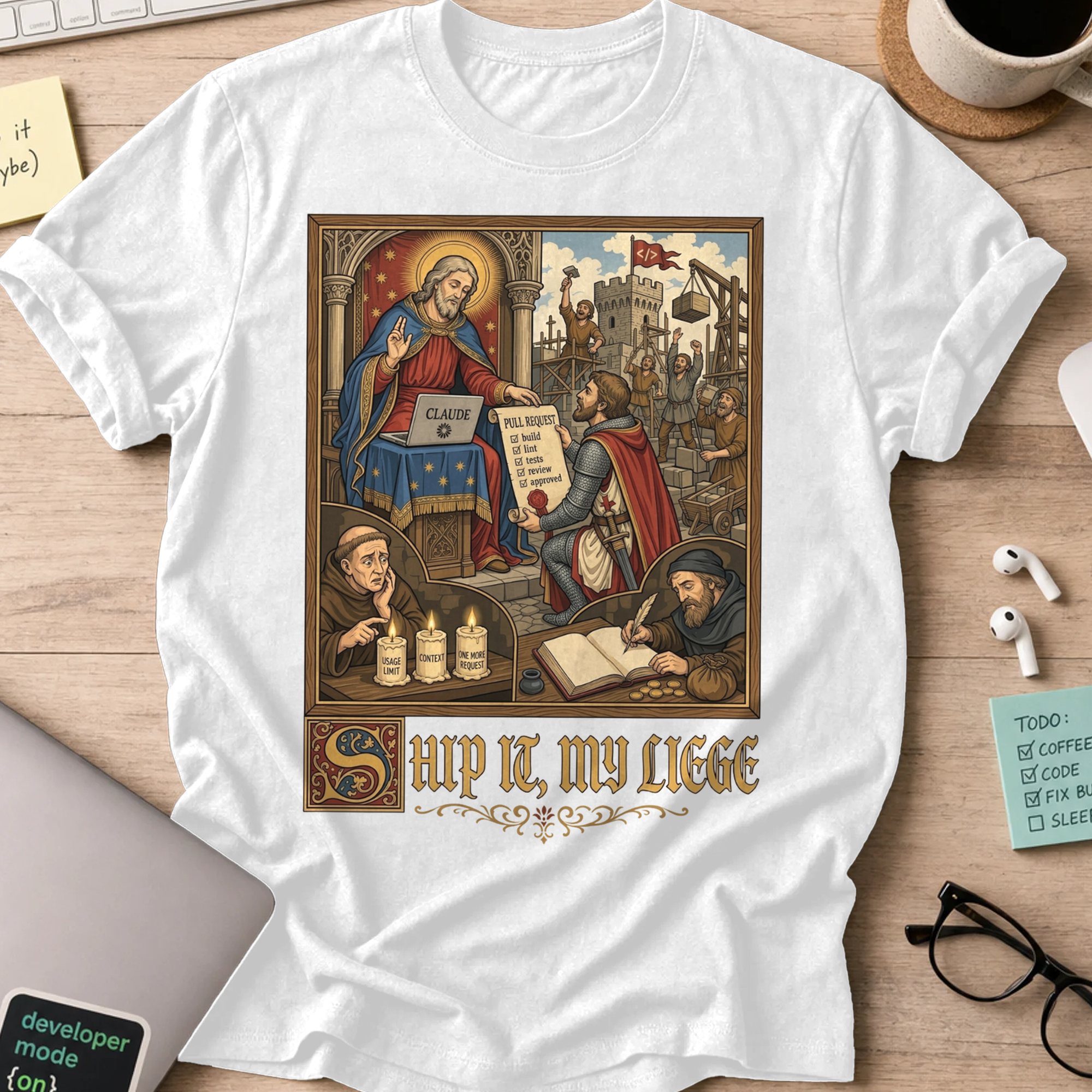 Ship It My Liege Shirt — White