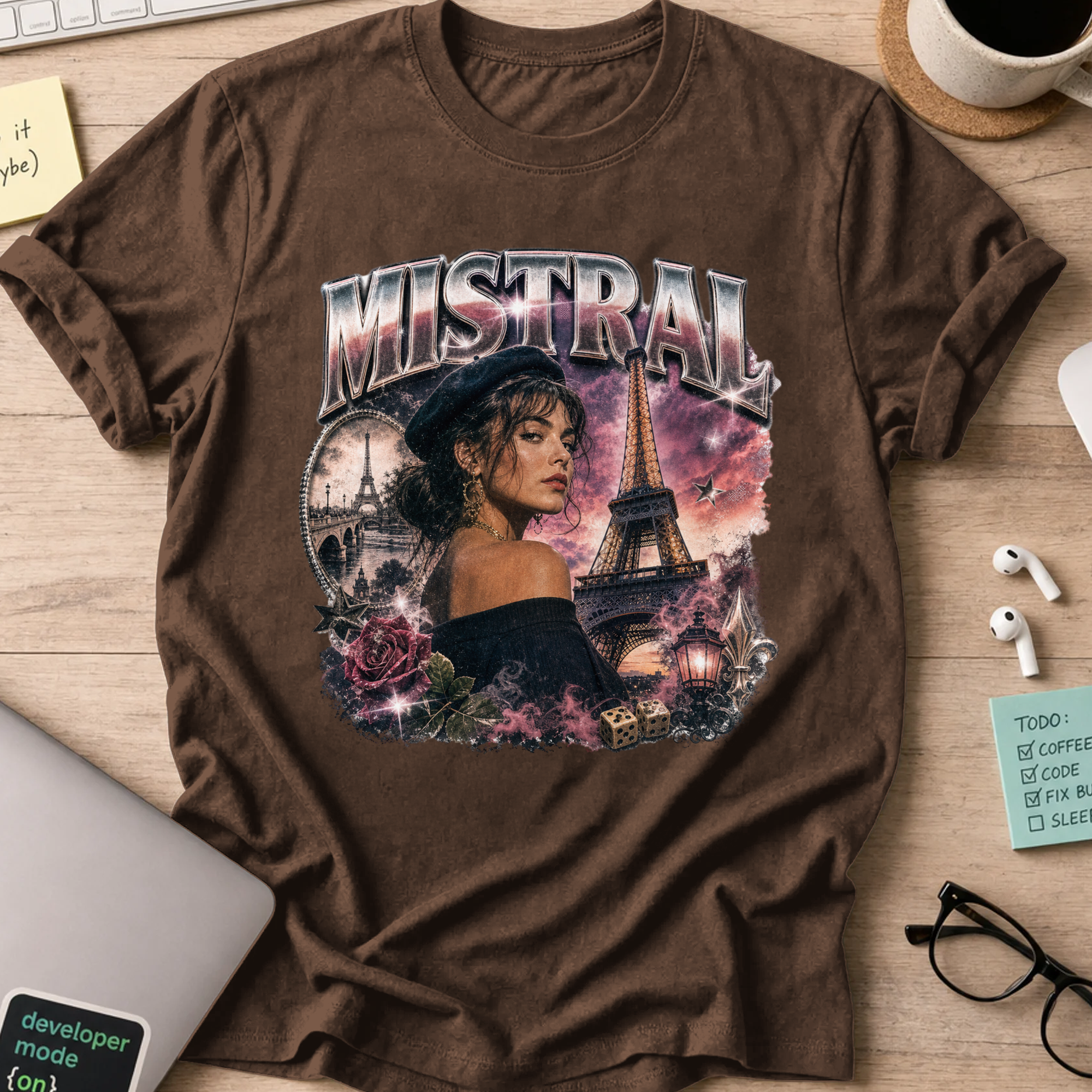 Nerd Collection Artwork 022 Shirt - Dark Chocolate mockup