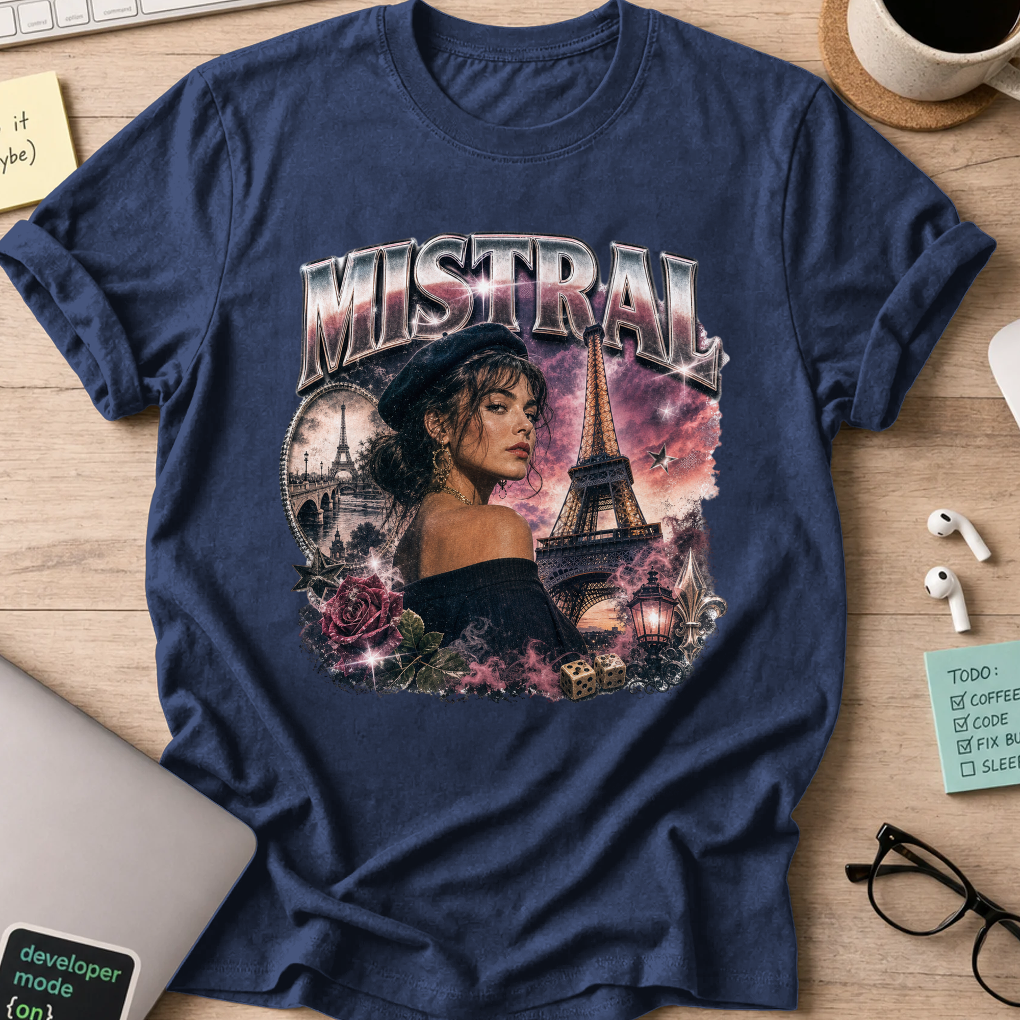Nerd Collection Artwork 022 Shirt - Navy mockup