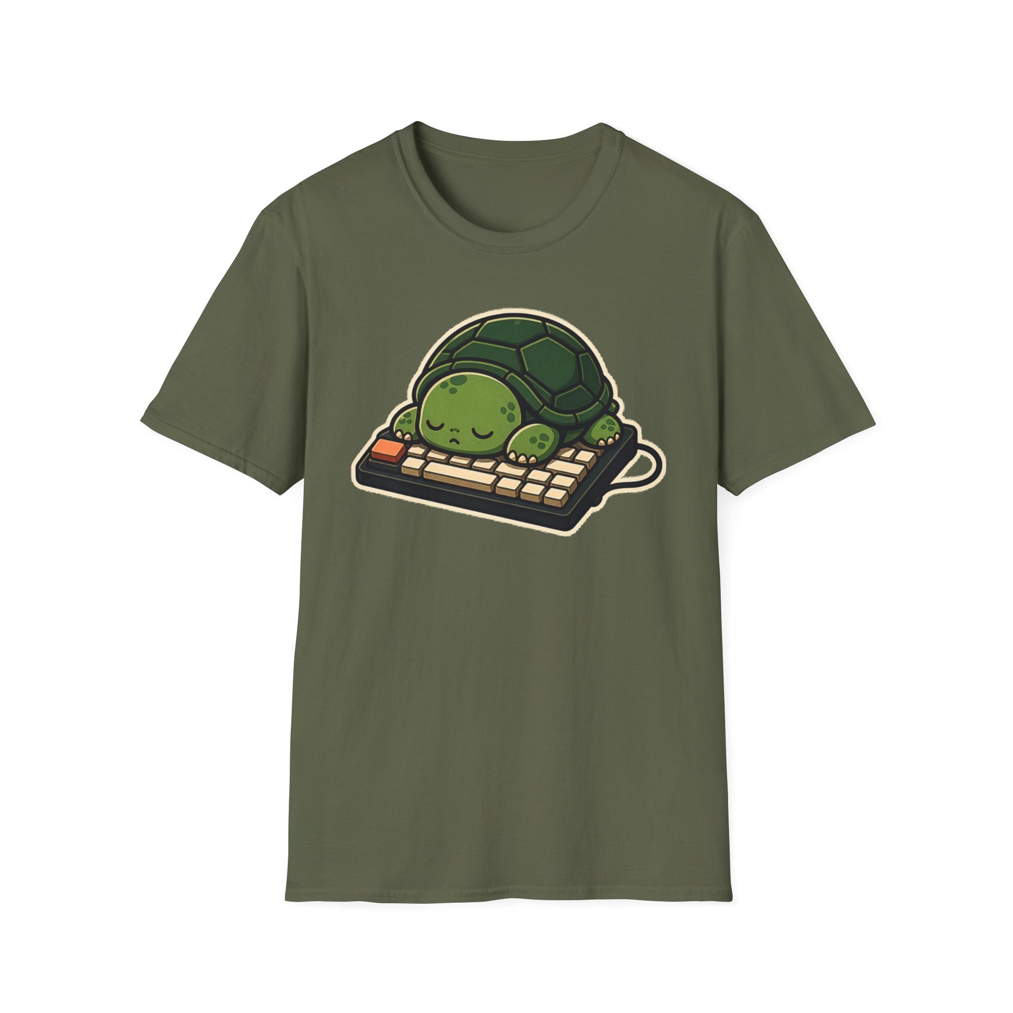 Sleeping Turtle Retro Keyboard Shirt