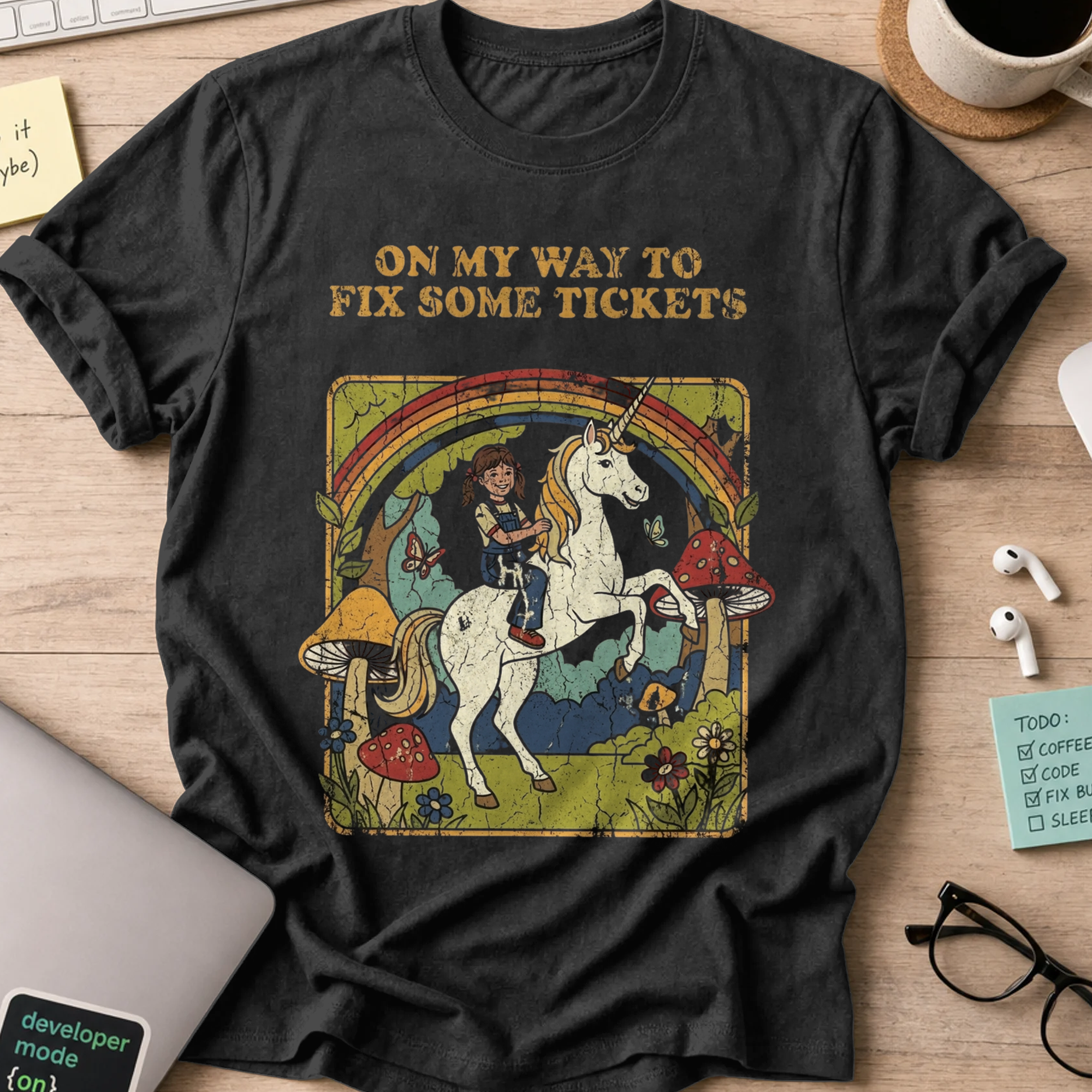 On My Way To Fix Some Tickets Shirt - Black