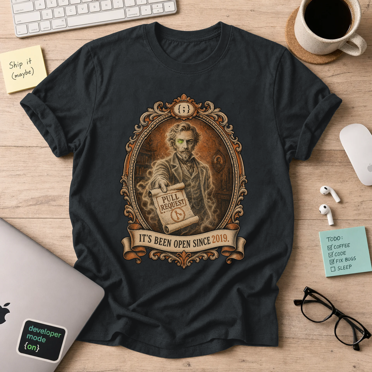 Pull Request Open Since 2019 Shirt — Black