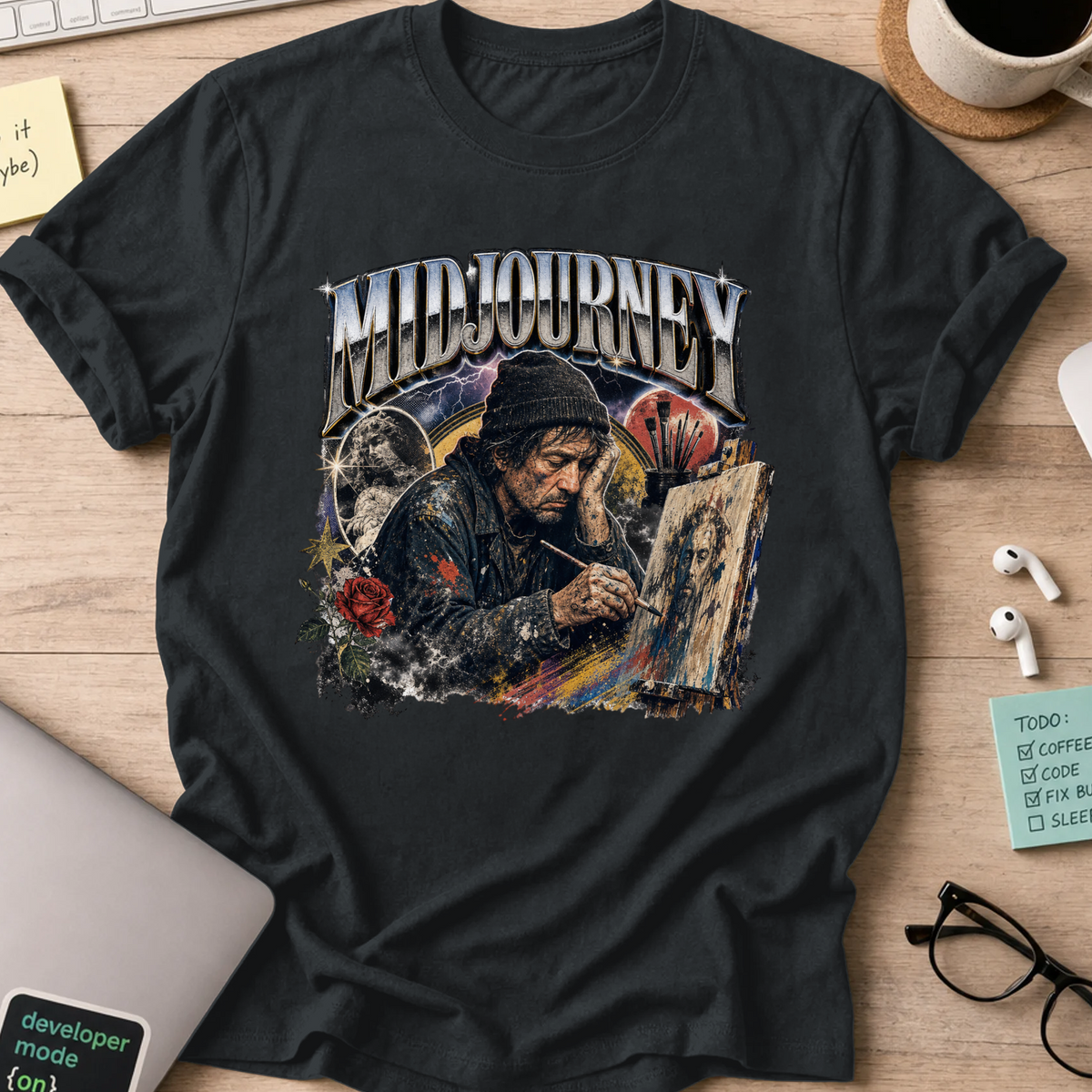 Nerd Collection Artwork 023 Shirt - Black mockup