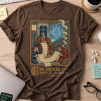 The Oracle Read All Scrolls Shirt — Dark Chocolate