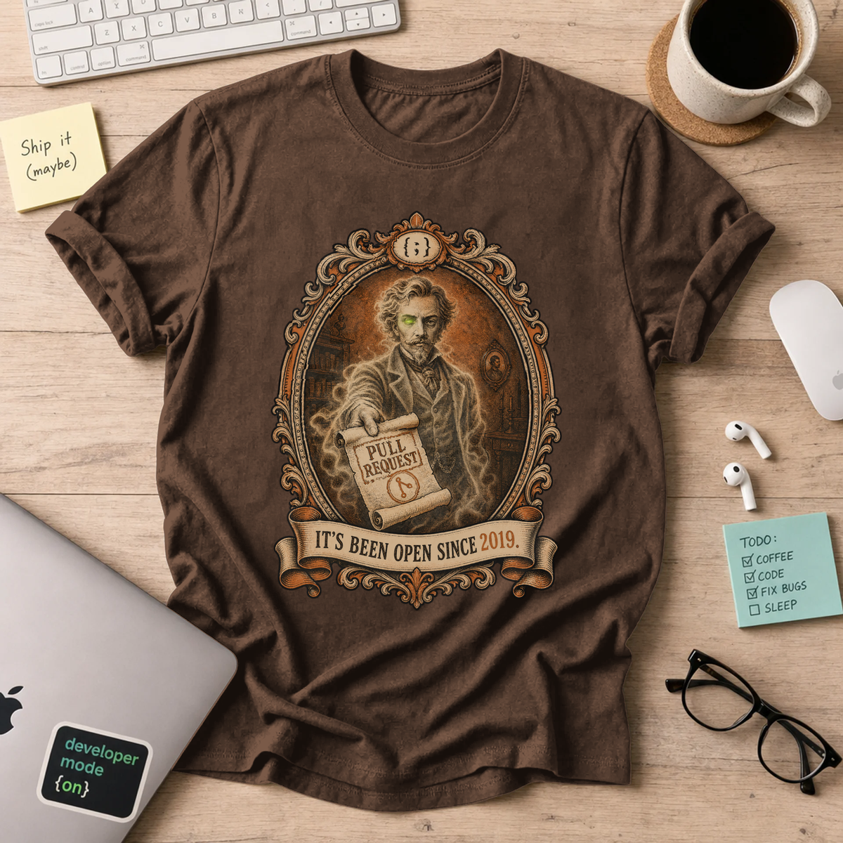 Pull Request Open Since 2019 Shirt — Dark Chocolate