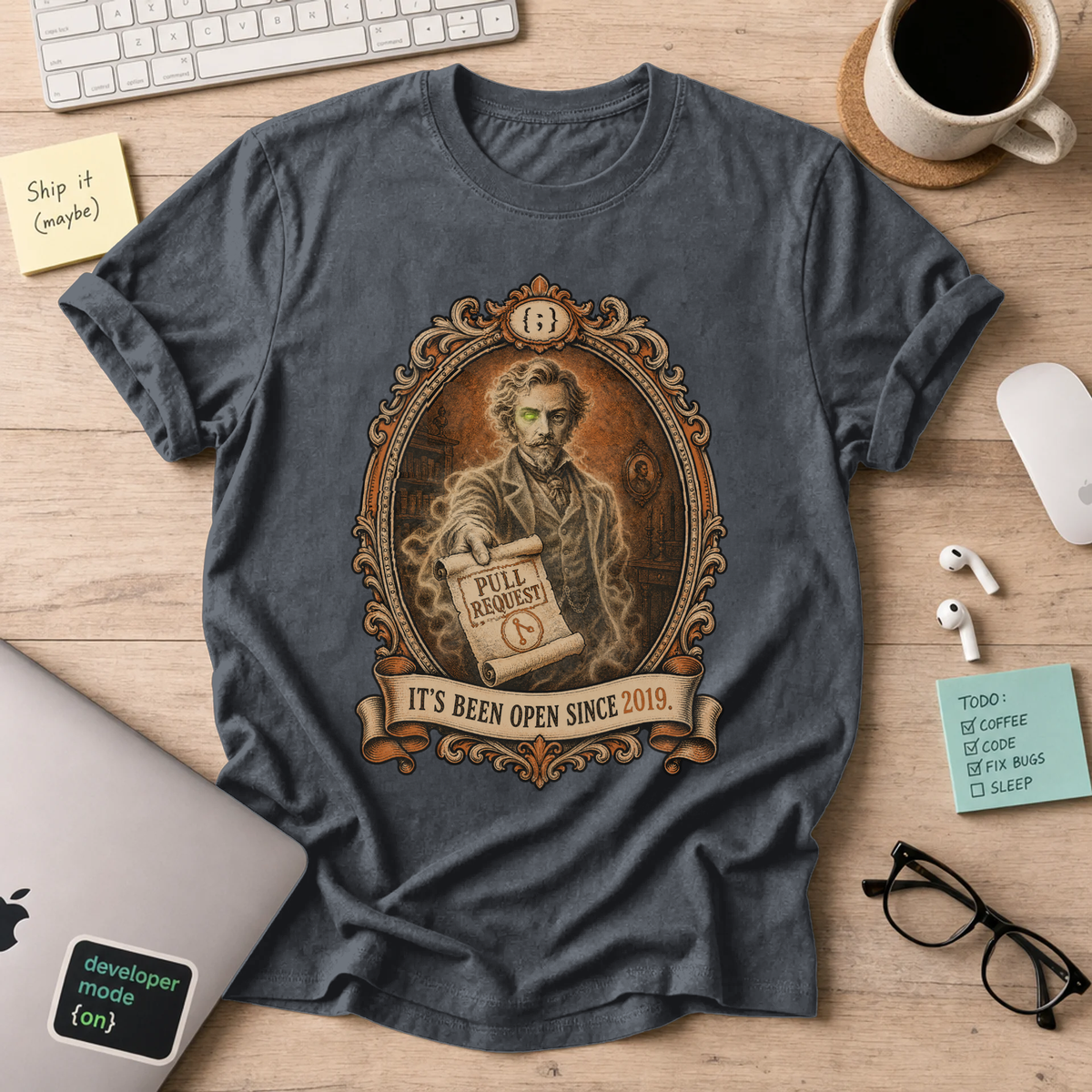 Pull Request Open Since 2019 Shirt — Dark Heather
