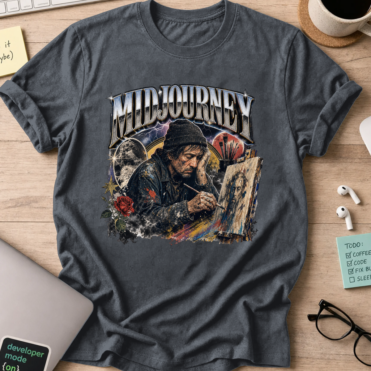 Nerd Collection Artwork 023 Shirt - Dark Heather mockup