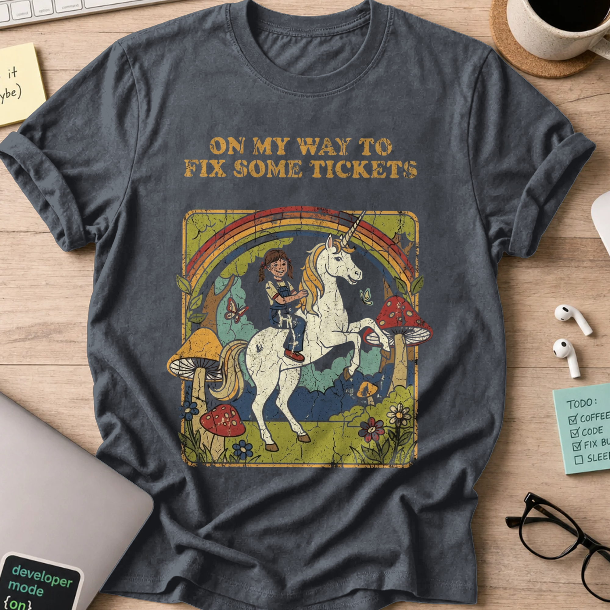 On My Way To Fix Some Tickets Shirt - Dark Heather