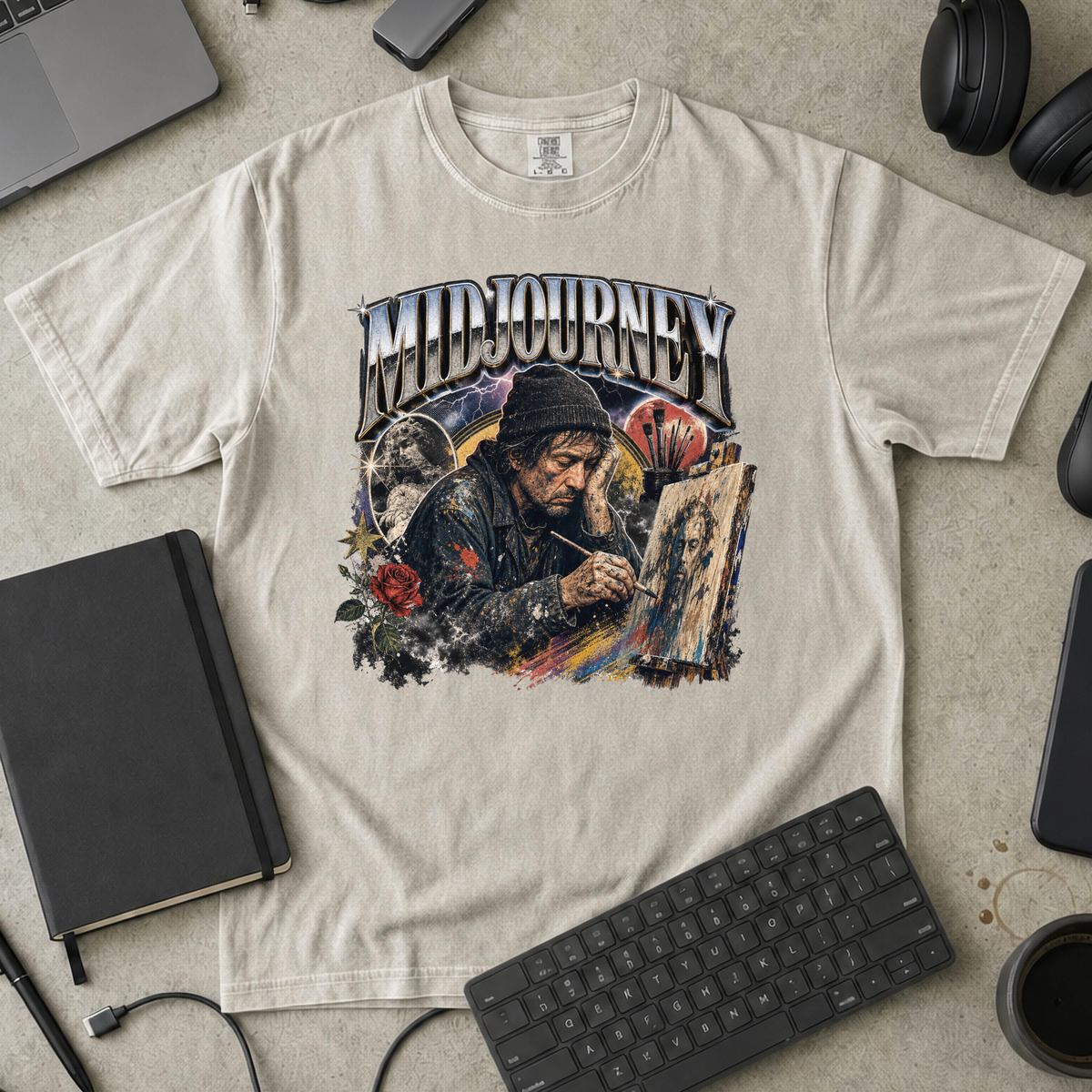 Nerd Collection Artwork 023 Premium Shirt - Ivory mockup