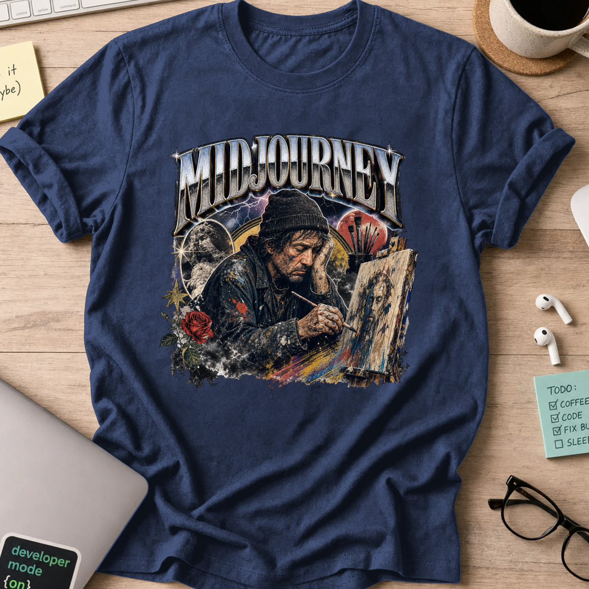 Nerd Collection Artwork 023 Shirt - Navy mockup