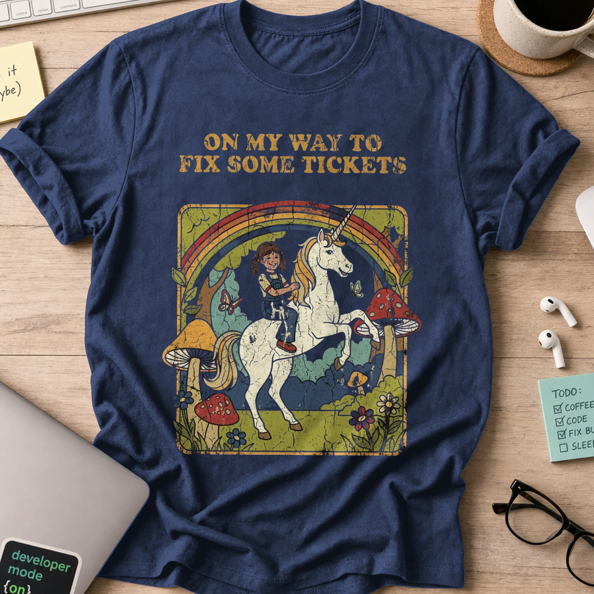 On My Way To Fix Some Tickets Shirt - Navy