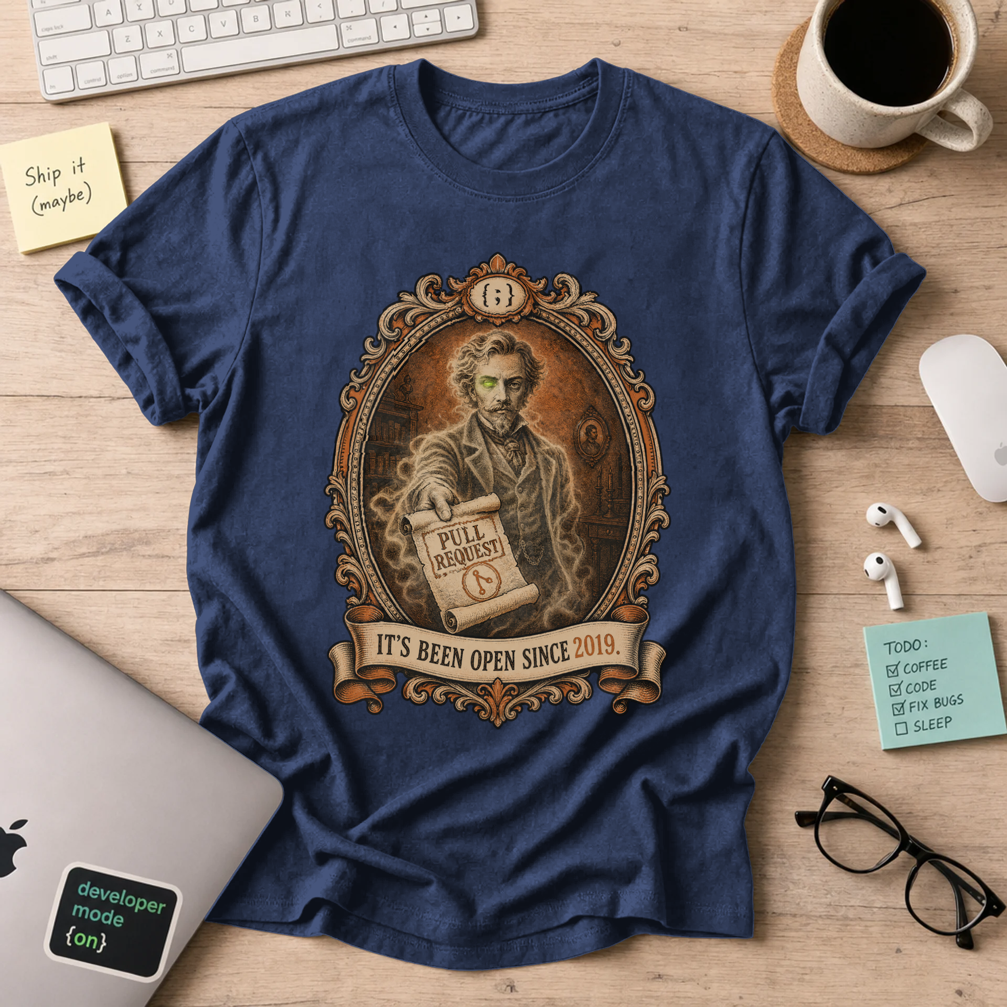 Pull Request Open Since 2019 Shirt — Navy
