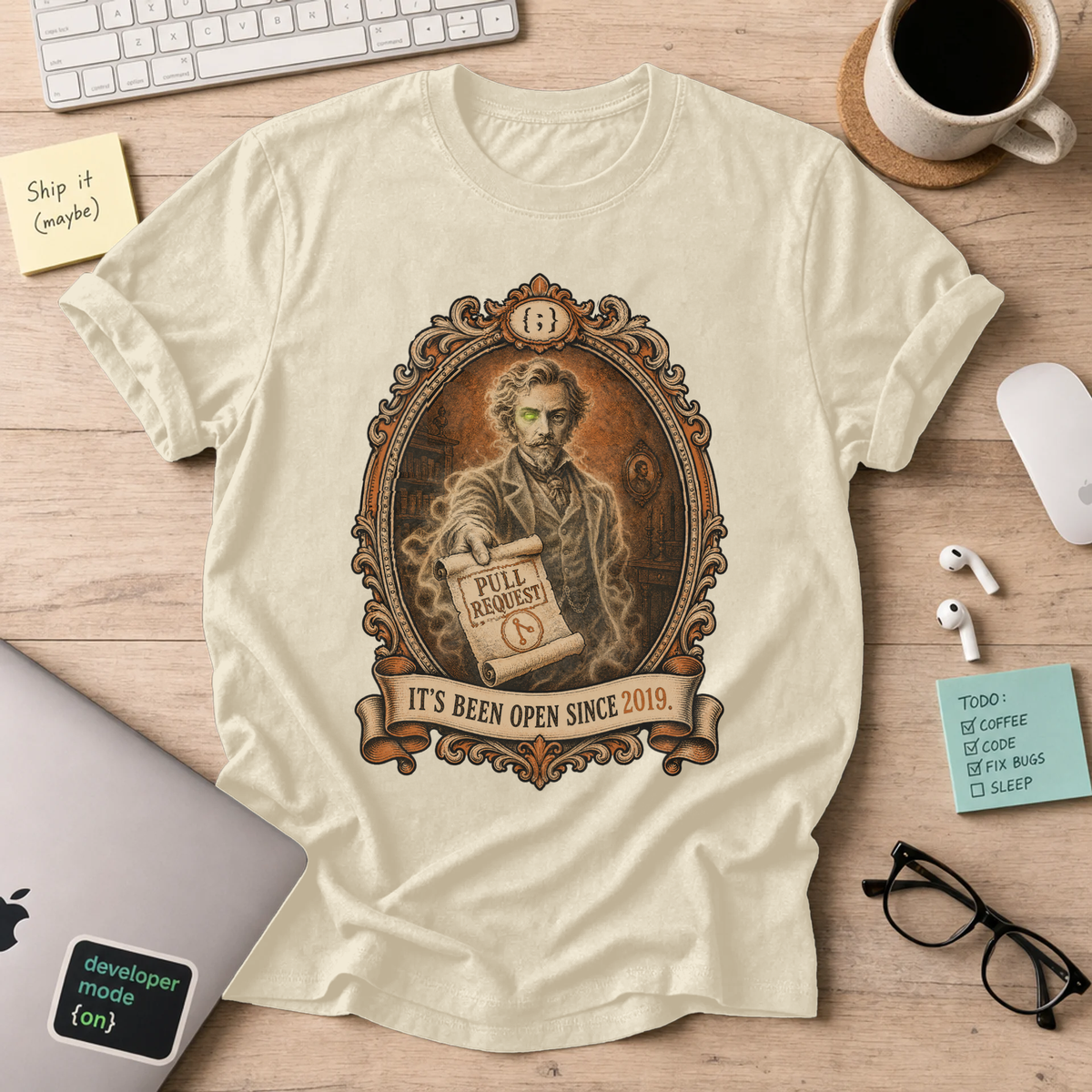 Pull Request Open Since 2019 Shirt — Natural
