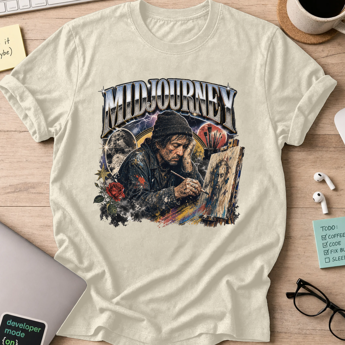 Nerd Collection Artwork 023 Shirt - Natural mockup