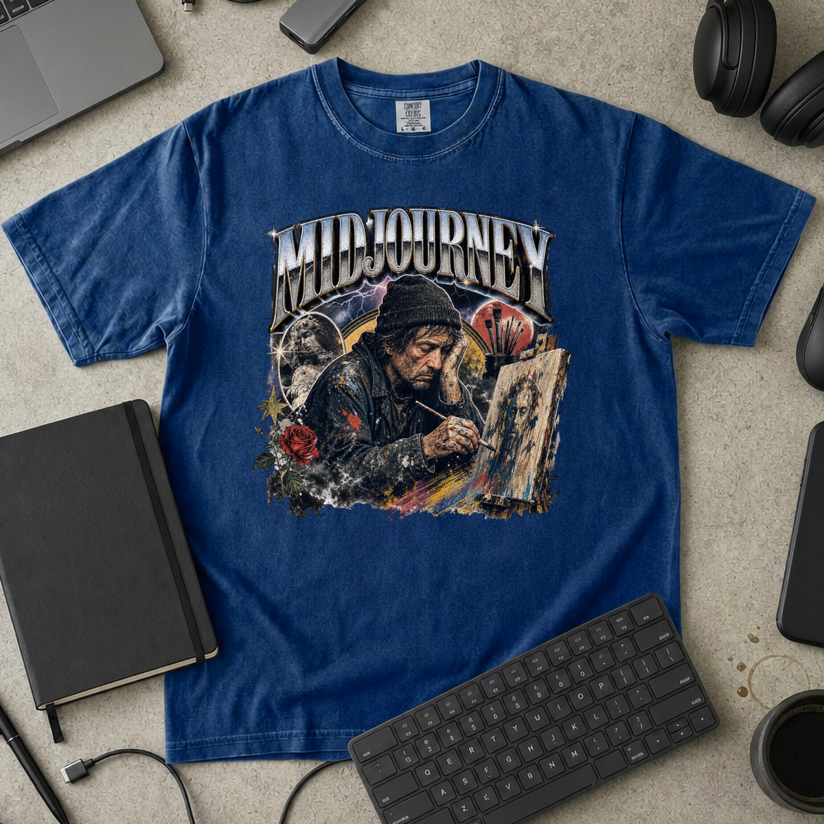 Nerd Collection Artwork 023 Premium Shirt - True Navy mockup