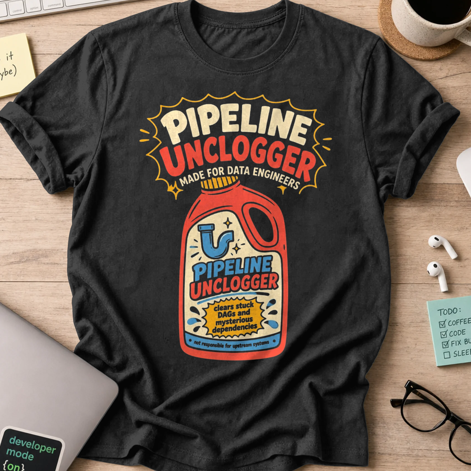 Pipeline Unclogger Shirt — Black